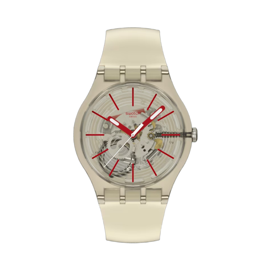 SO29K119 Swatch Essentials Revealed in The Sand 41mm Quartz Beige