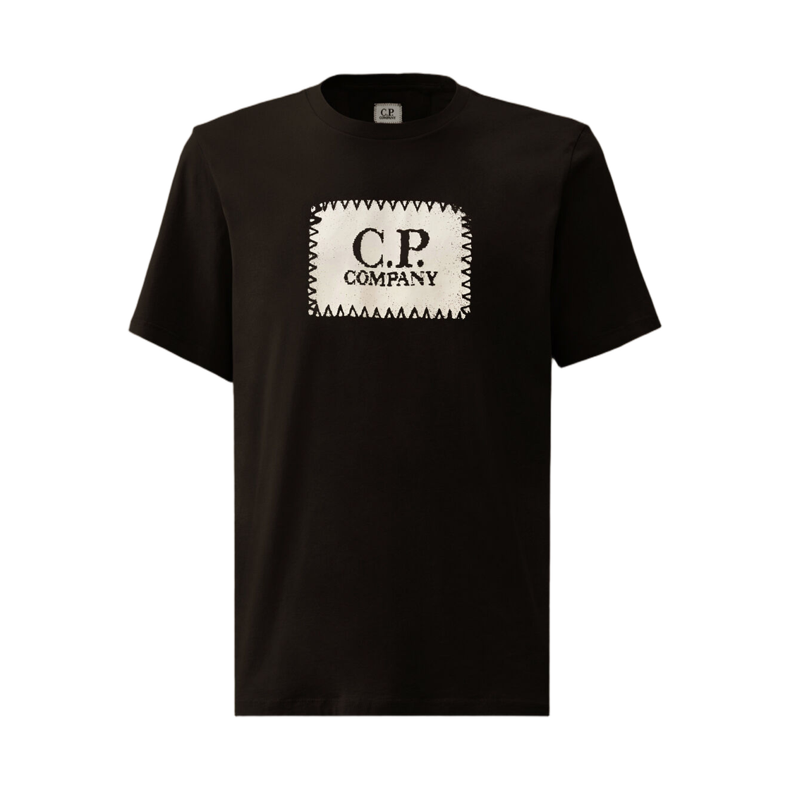 RCCMTS723A005100W999 C.P. Company Jersey 30/1 Short Sleeve Logo Label T-Shirt Black - 25FW