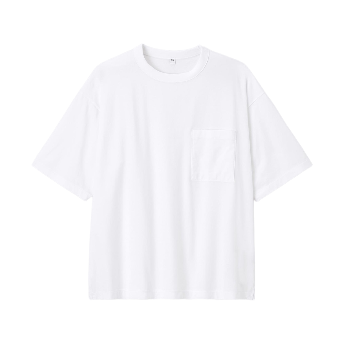 GU 드라이 5/8 슬리브 박시 티셔츠 화이트(GU Dry 5/8 Sleeve Boxy T-Shirt White) - 1