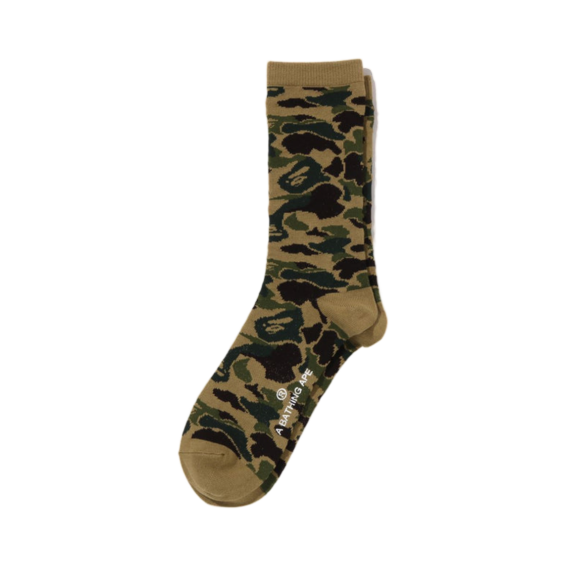 - BAPE ABC Camo Jacquard Socks Green