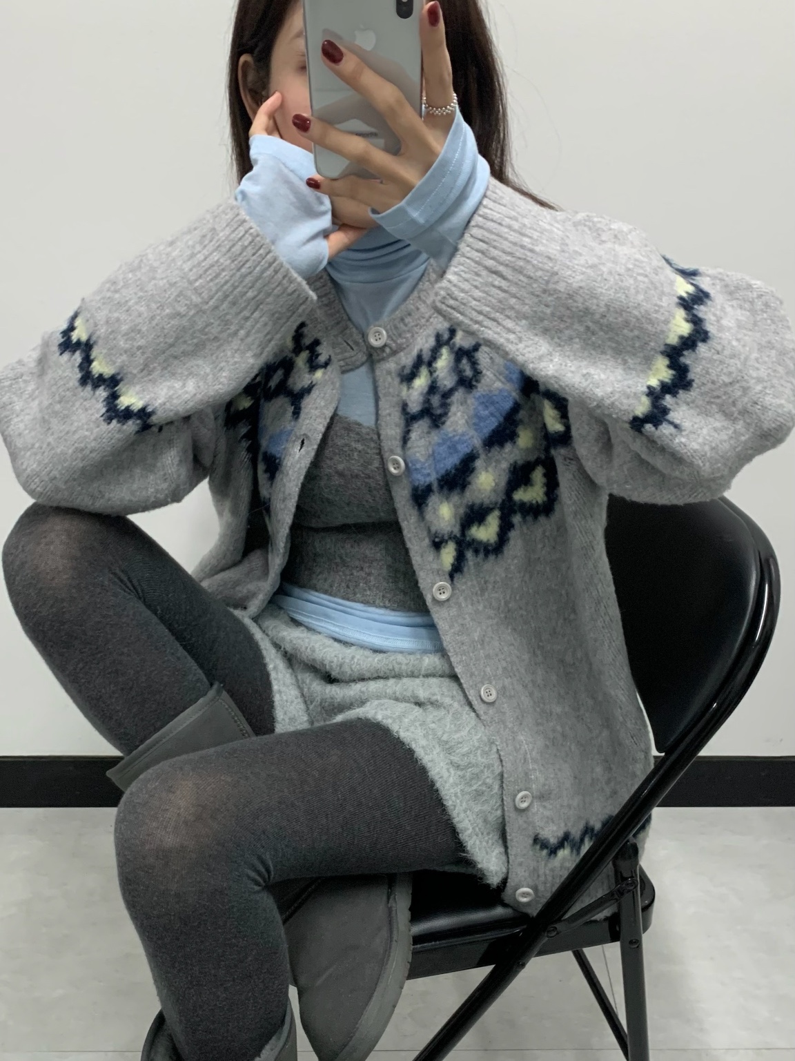 (W) UGG Classic Short II Boots Grey 착용 스타일