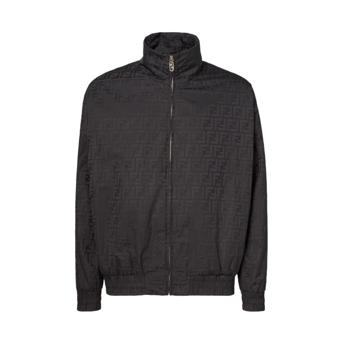 FAA951ATN9F0GME Fendi FF Nylon Bomber Jacket Black