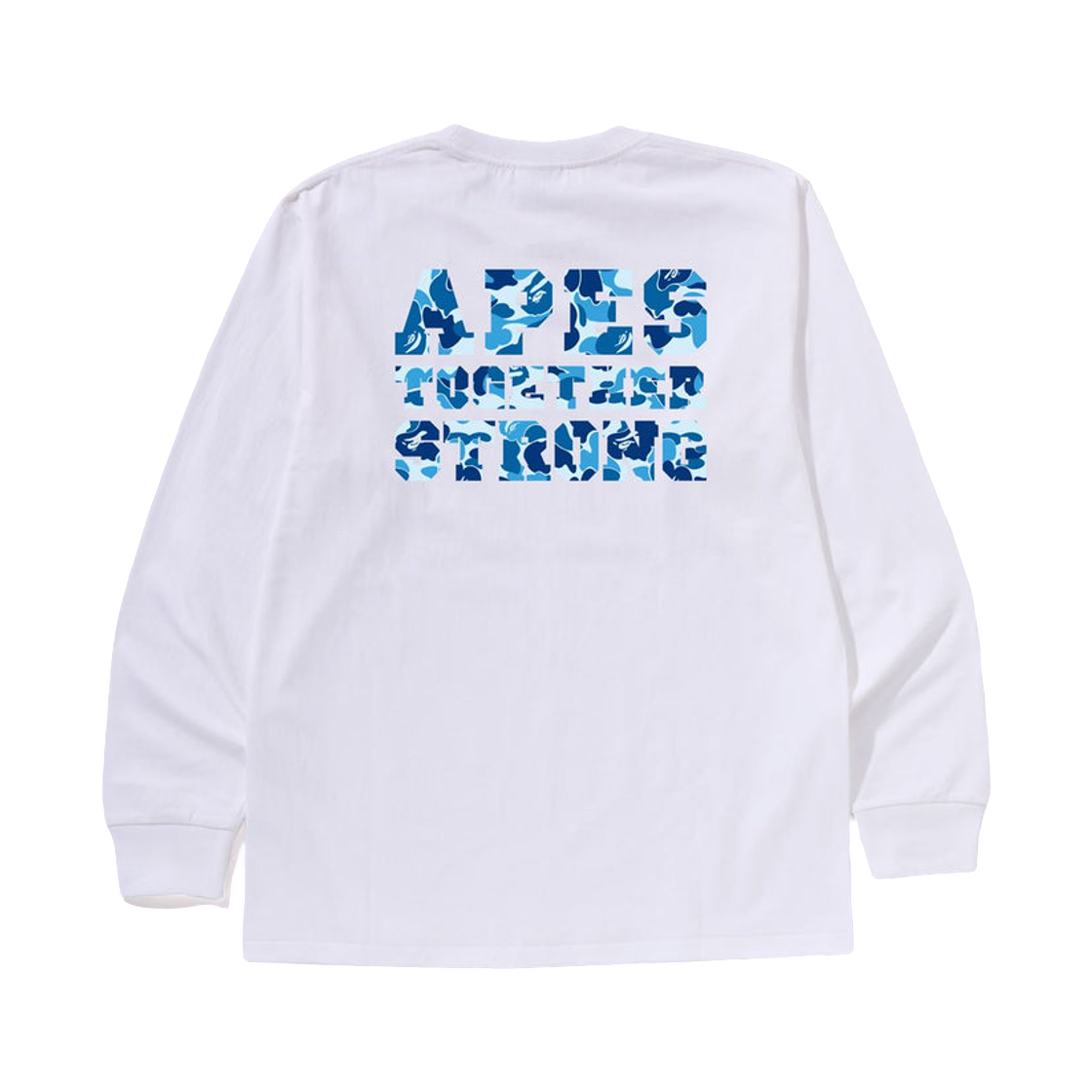 베이프 ABC 카모 컬리지 에어샷 롱슬리브 티셔츠 화이트 블루(BAPE ABC Camo College ATS L/S T-Shirt White Blue) - 2