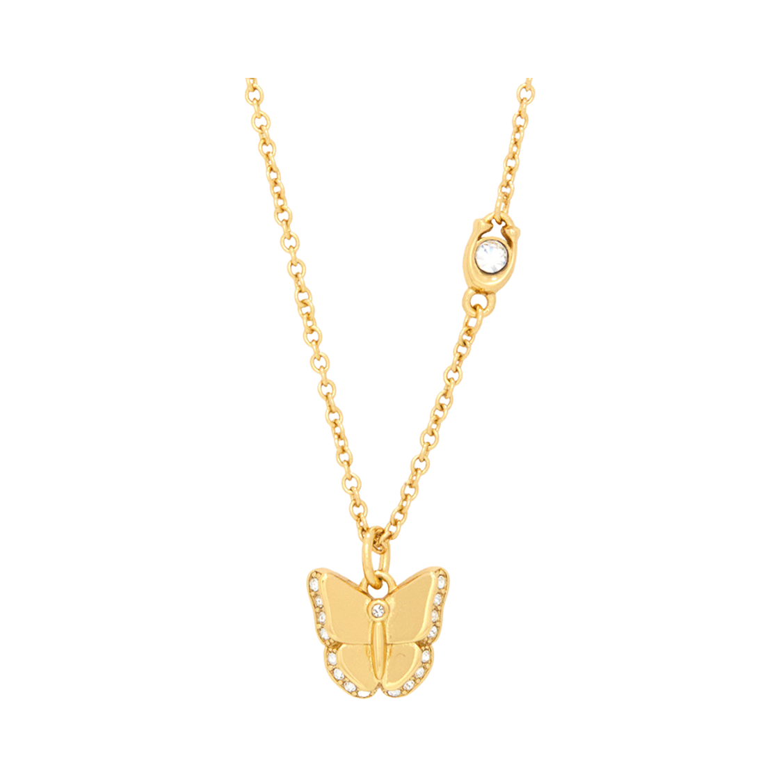 559728-GLD710 (W) Coach Butterfly Necklace Gold