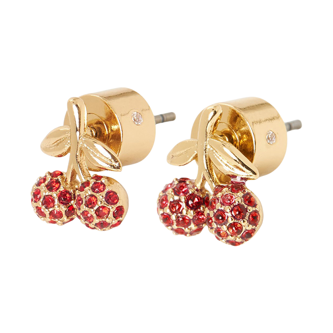 557554-GLD600 (W) Coach Pave Cherry Earring Gold