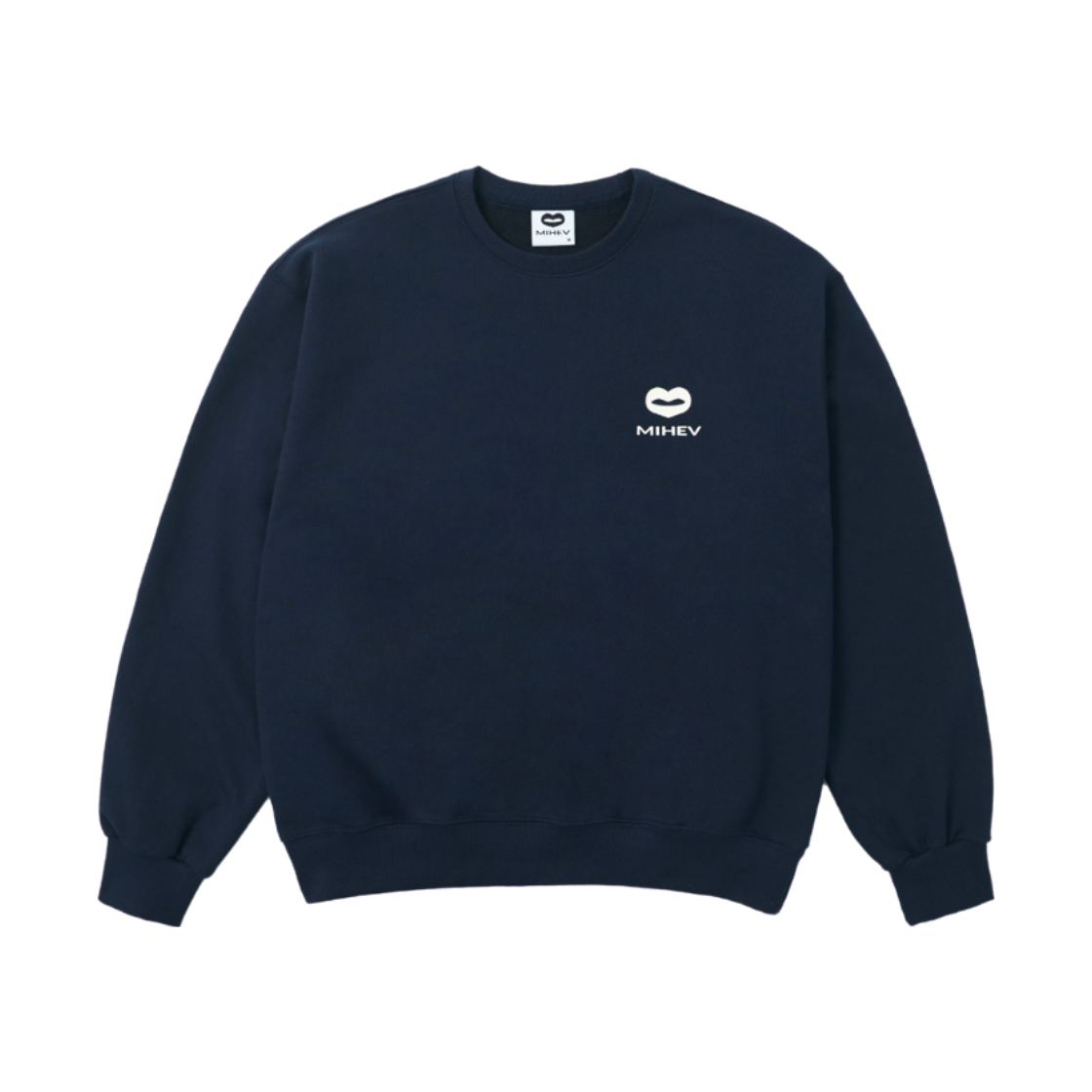미헤브 스티치 클래식 로고 스웻셔츠 네이비(mihev Stitched Classic Logo Sweatshirt Navy)