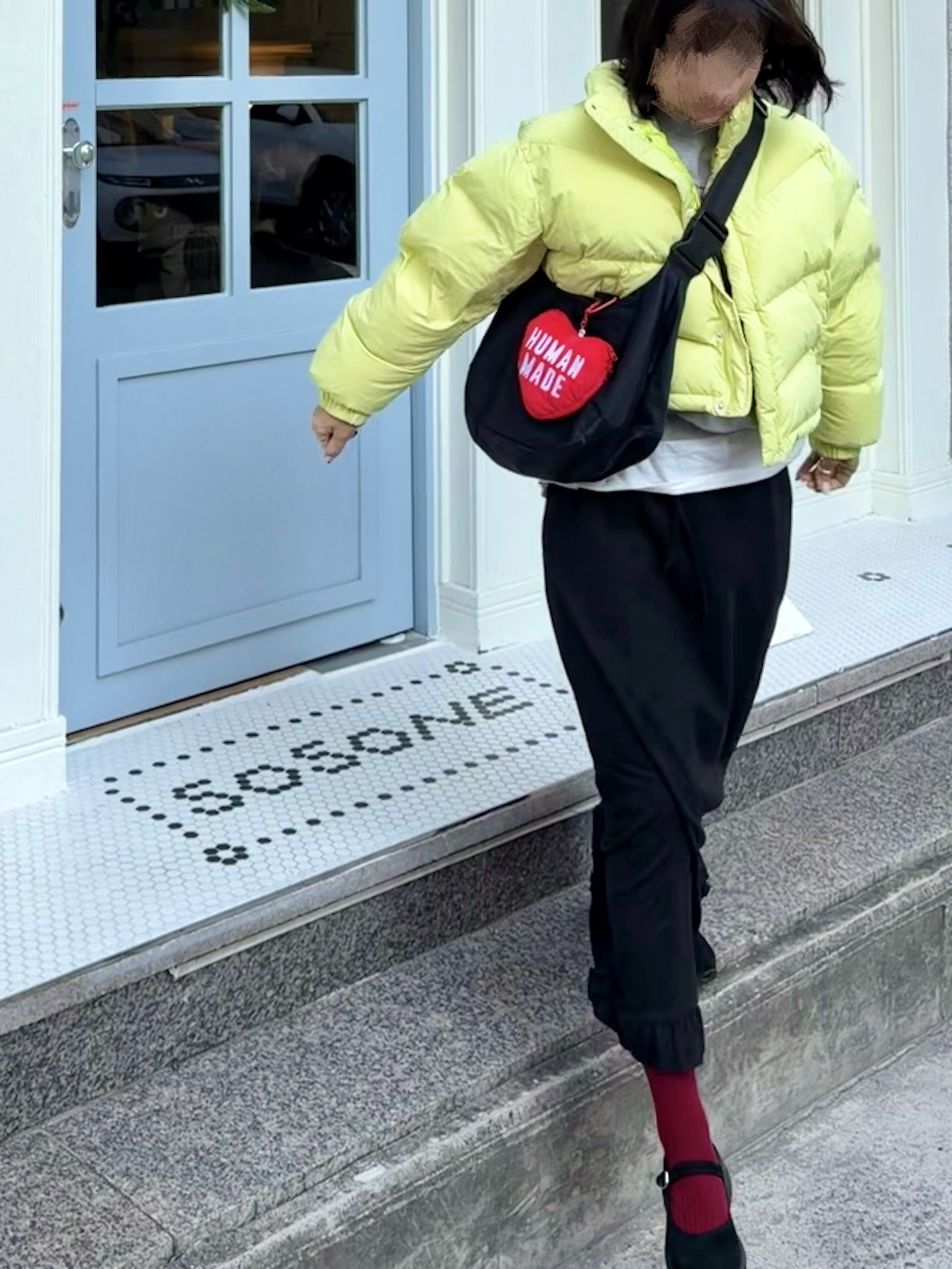 Human Made Heart Pass Case Red, Human Made Heart Pass Holder Red 착용 스타일 - 2