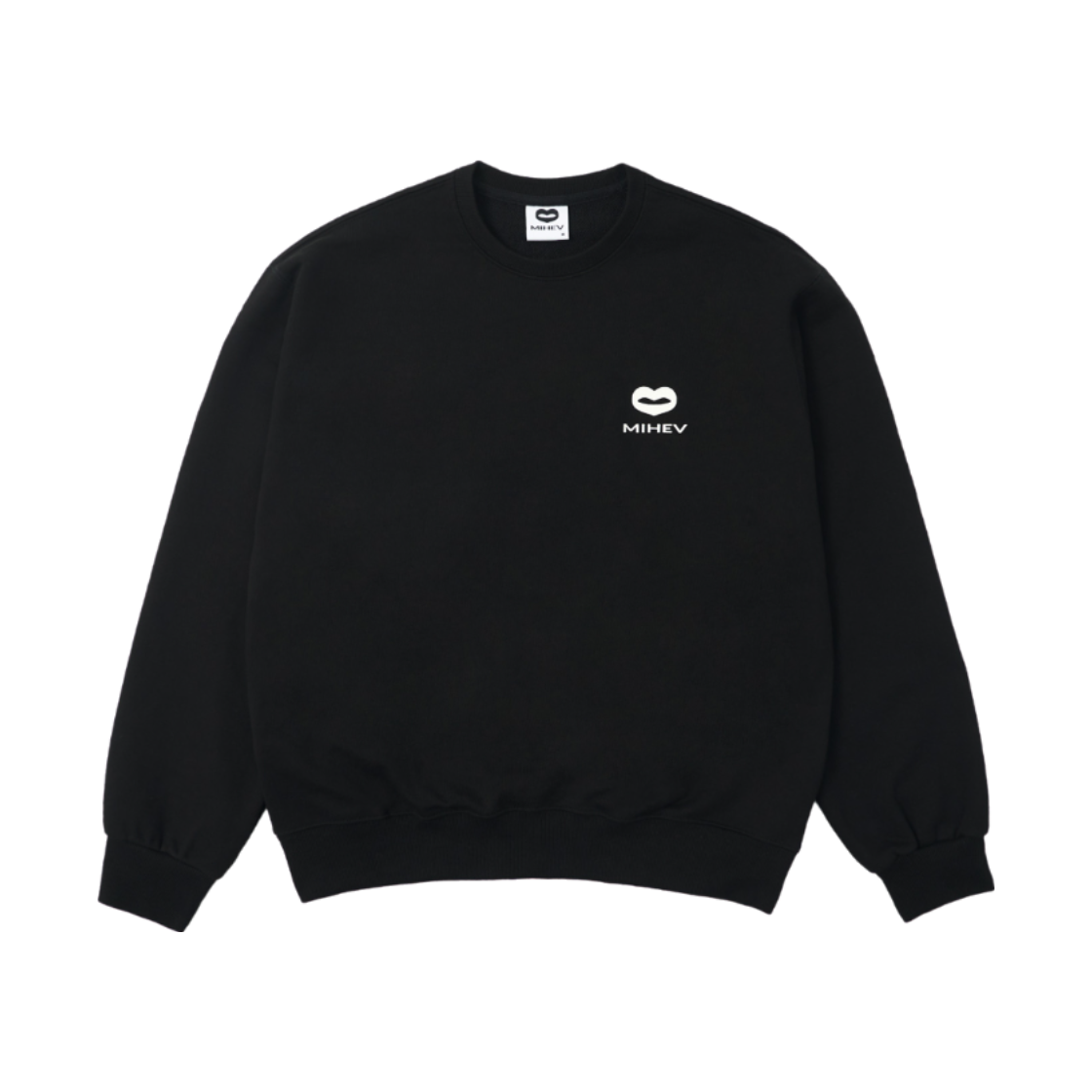 미헤브 스티치 클래식 로고 스웻셔츠 블랙(mihev Stitched Classic Logo Sweatshirt Black)