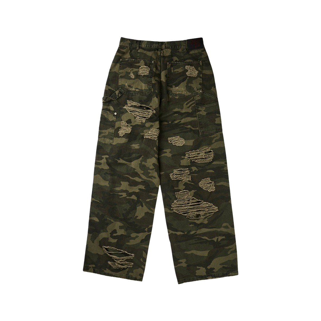 에모스탠스클럽 더블 레이어드 디스트레스드 카모 팬츠 우드랜드 카모(emostanceclub Double Layered Distressed Camo Pants Woodland Camo) - 2