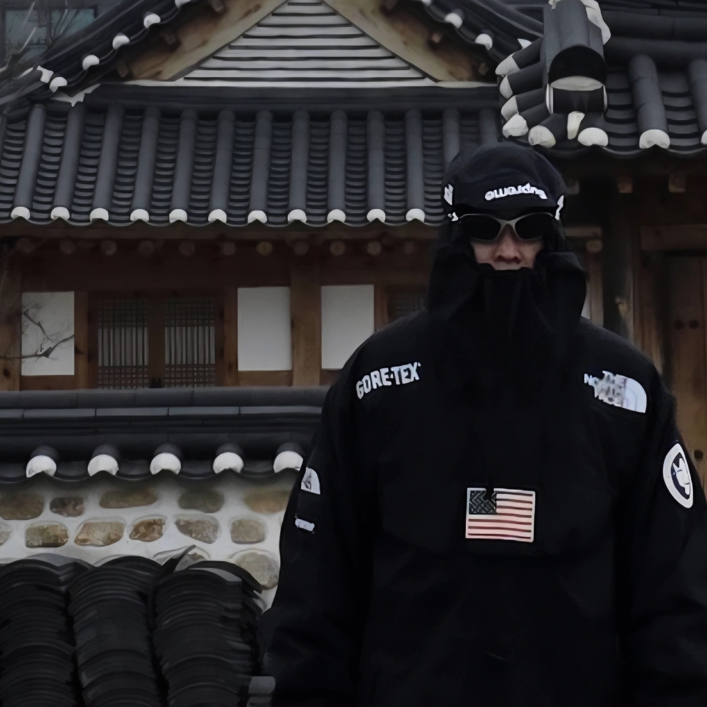 Supreme x The North Face Trans Antarctica Expedition Pullover Jacket Black - 17SS, Gentle Monster Ytt 02 Silver 착용 스타일 - 3