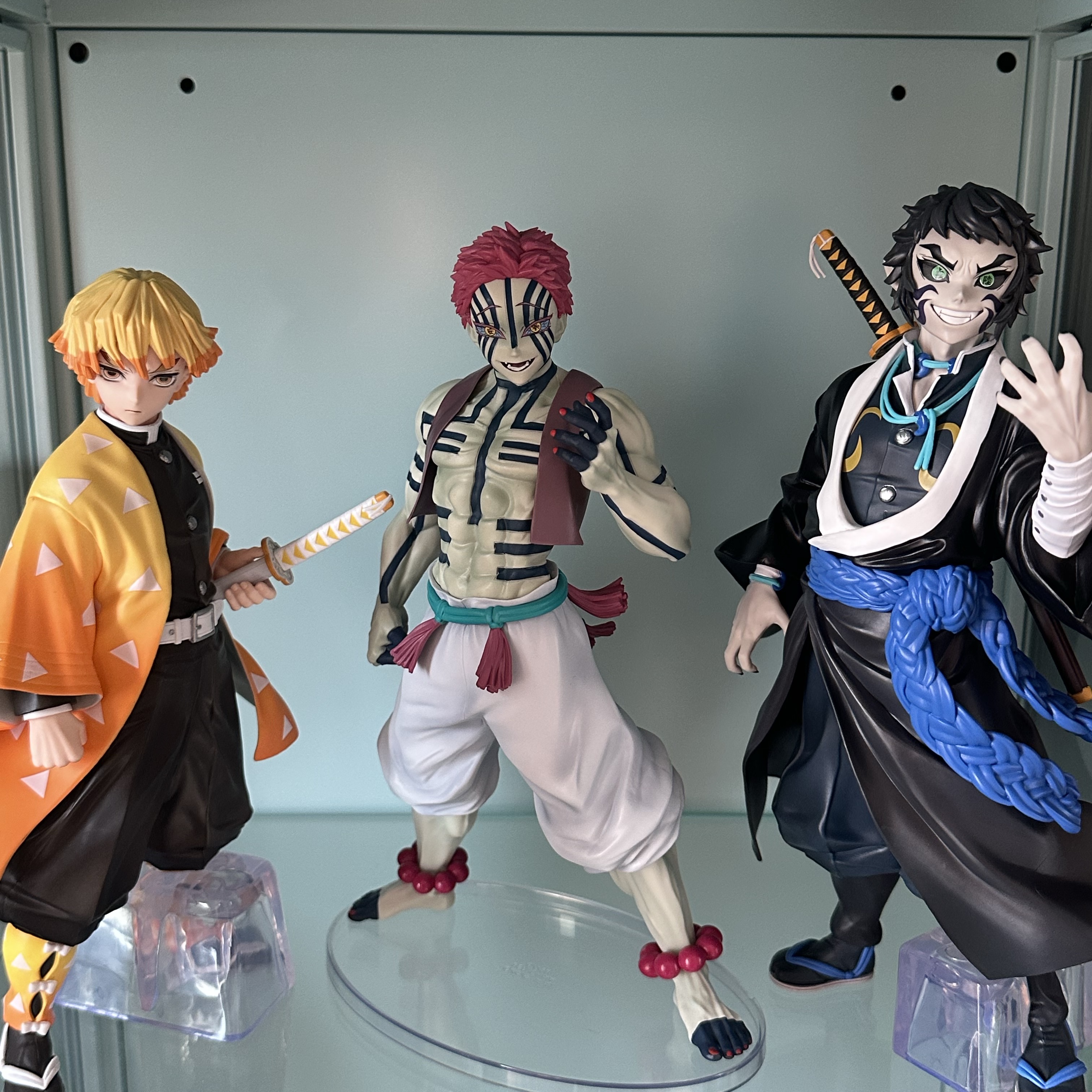 Bandai Ichiban Kuji Demon Slayer Kimetsu no Yaiba - Upper Rank Three Last One Prize Akaza MASTERLISE, Bandai Ichiban Kuji Demon Slayer Kimetsu no Yaiba Breath of Thunder B Prize Kaigaku MASTERLISE ์ฐฉ์ฉ ์คํ์ผ - 1