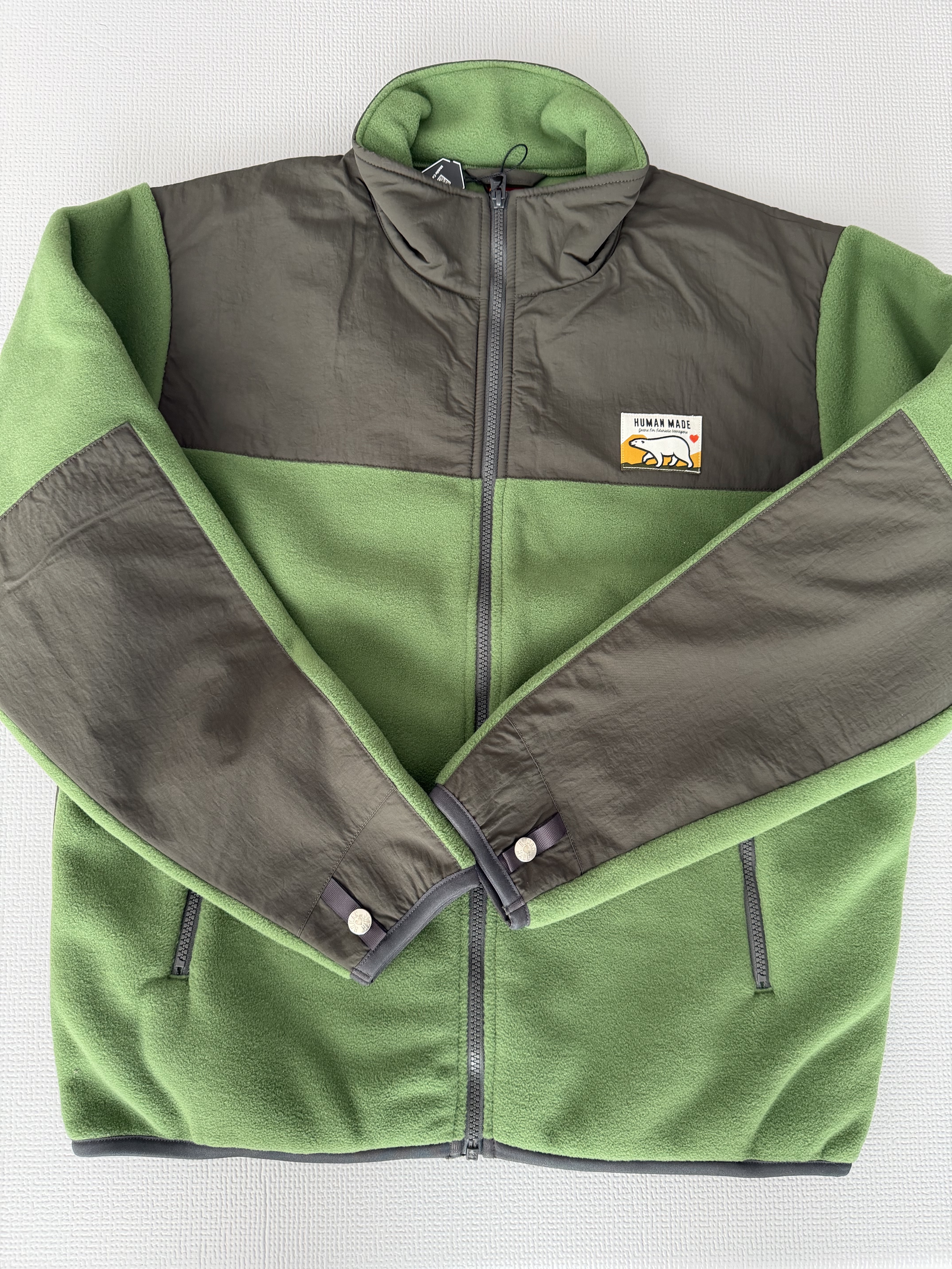 Human Made Fleece Jacket Green 착용 스타일