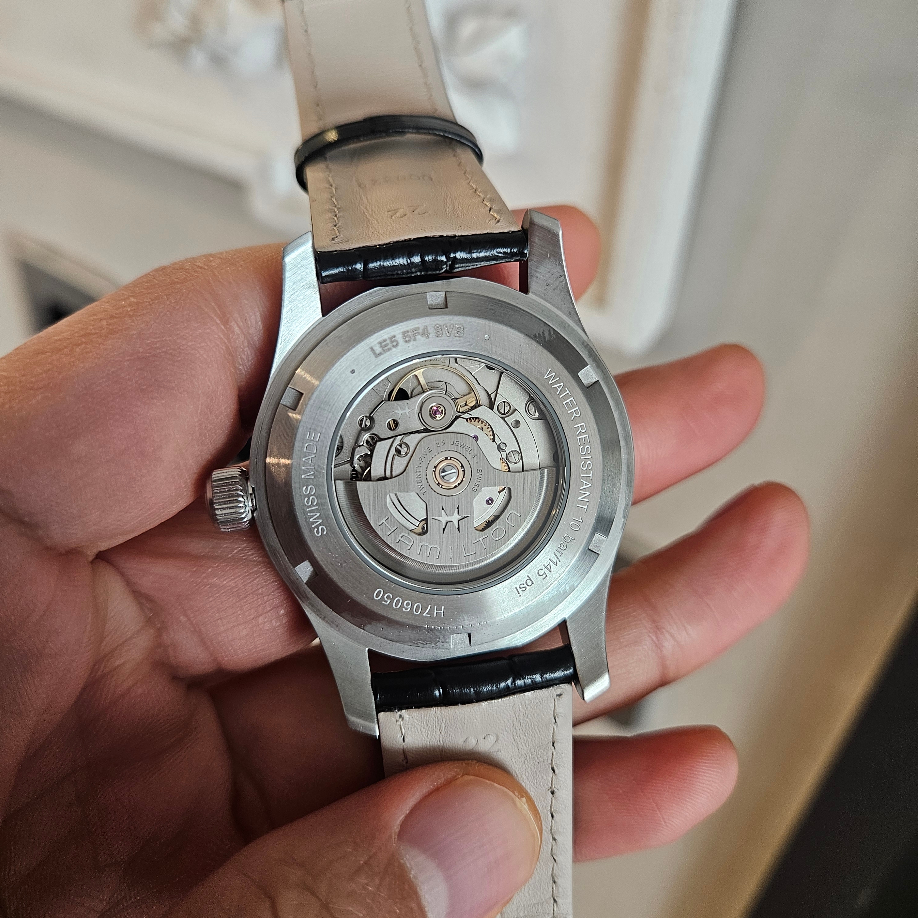 Hamilton Khaki Field Murph 42mm Automatic Stainless Steel Leather Black 착용 스타일 - 3