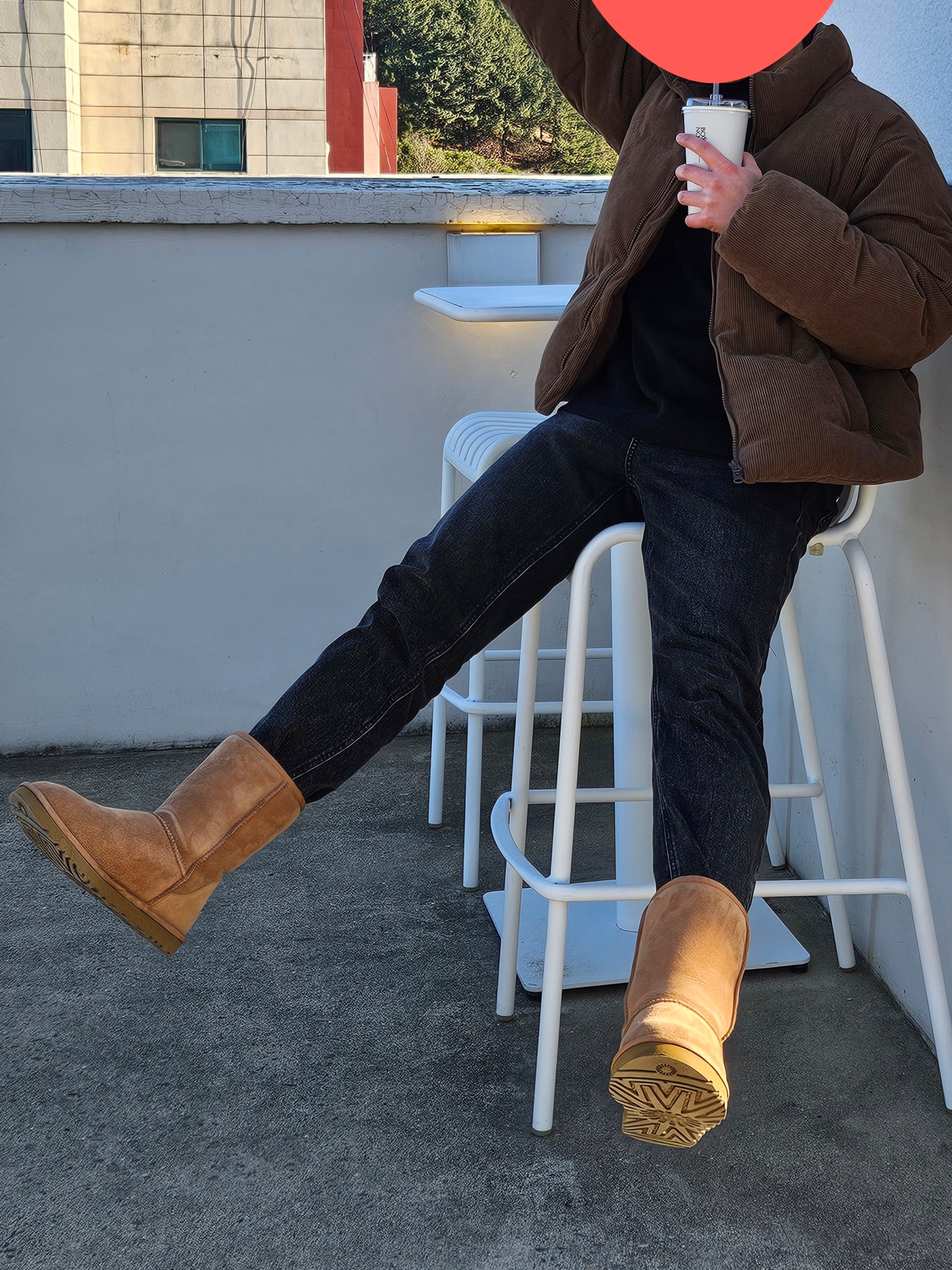 (W) UGG Classic Short II Boots Chestnut, UGG Classic Short Boots Chestnut 착용 스타일 - 1