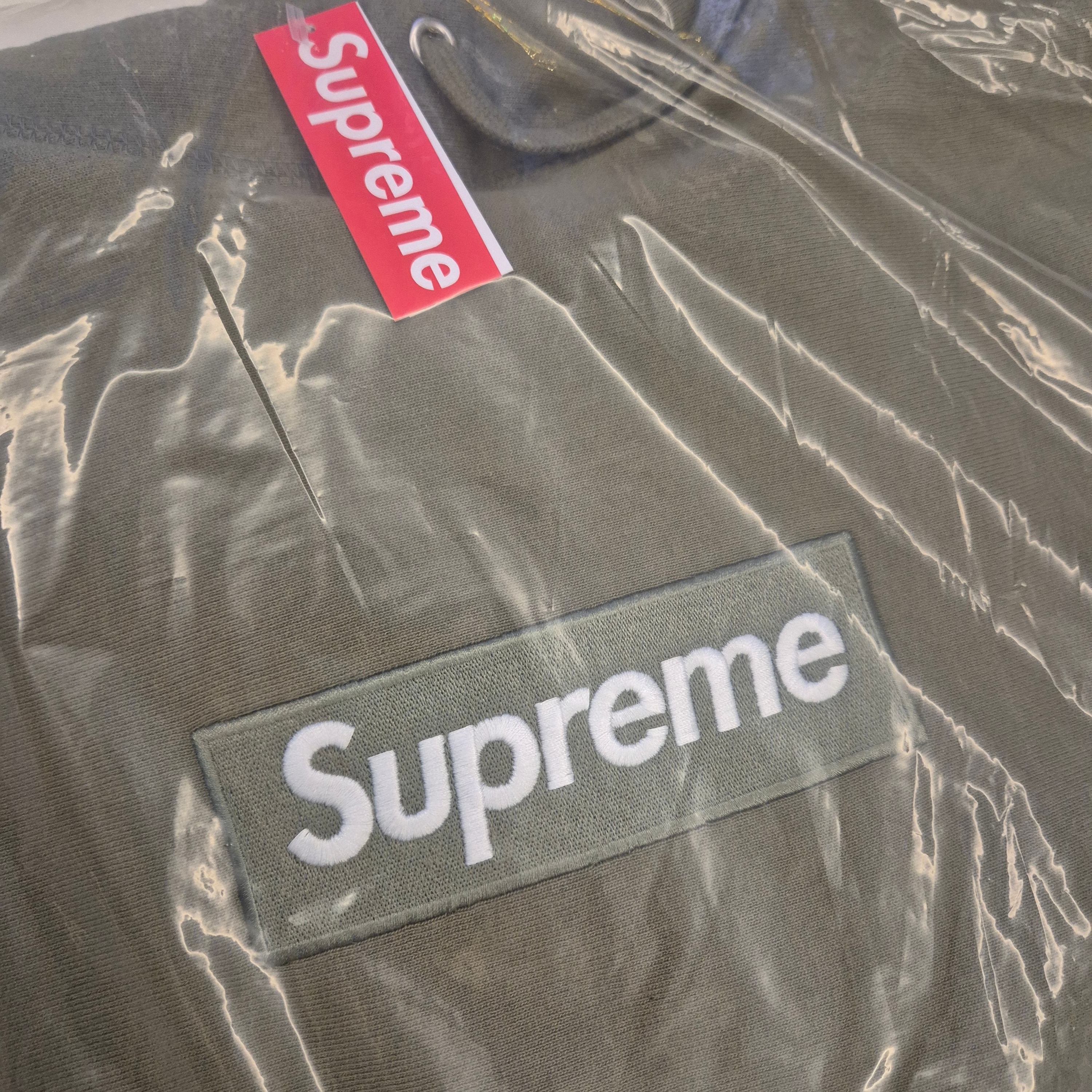 Supreme Box Logo Hooded Sweatshirt Cyan - 25FW 착용 스타일 - 7