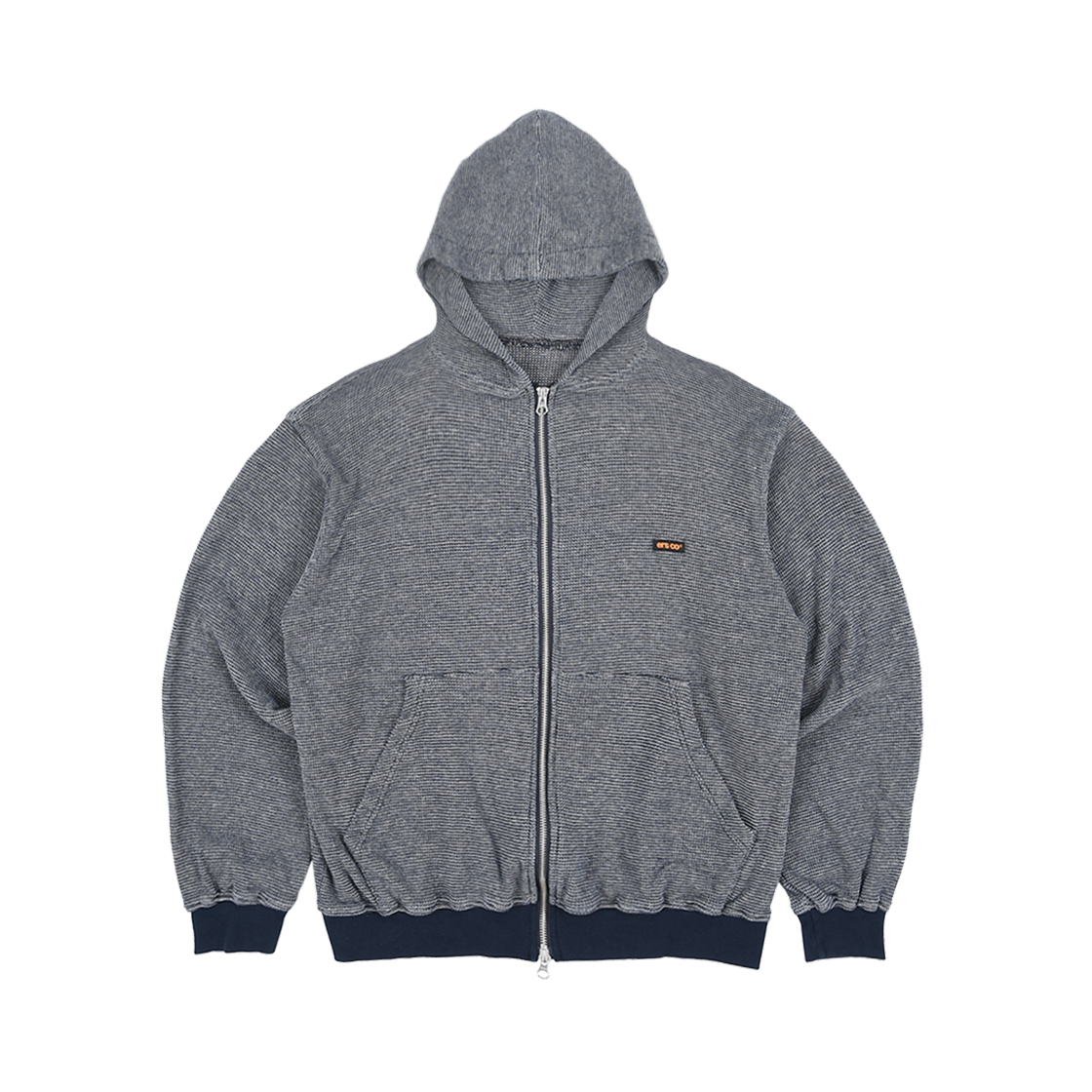 이알에스코 와플 후드 집업 네이비(ersco Waffle Hoodie Zip Up Navy)