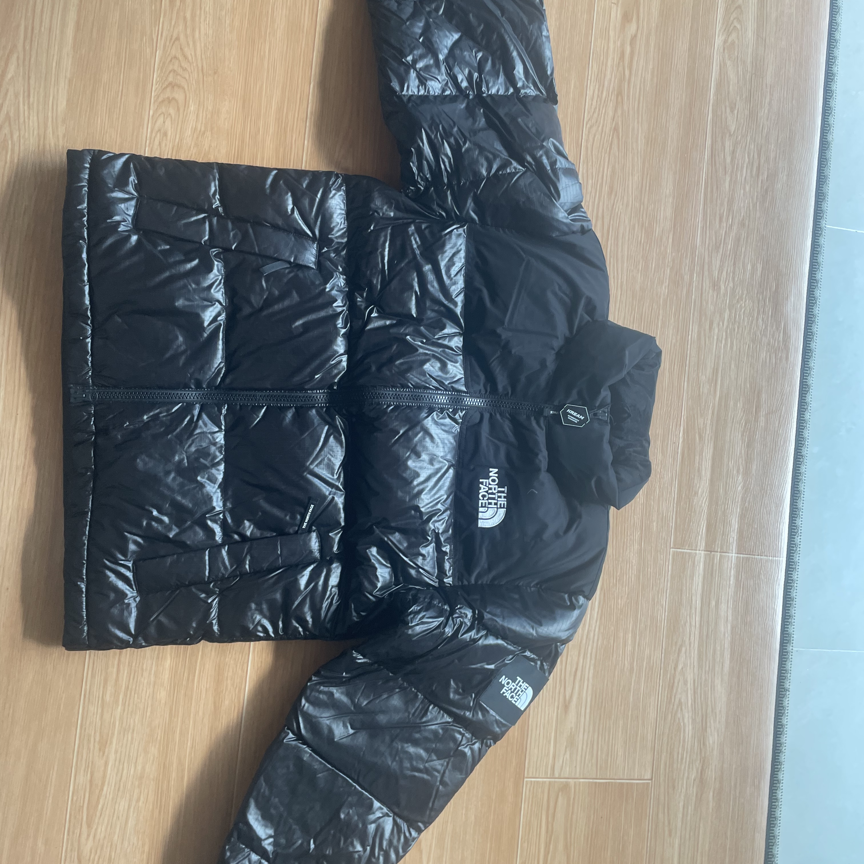 The North Face White Label Novelty Nuptse RDS Down Jacket Black 착용 스타일