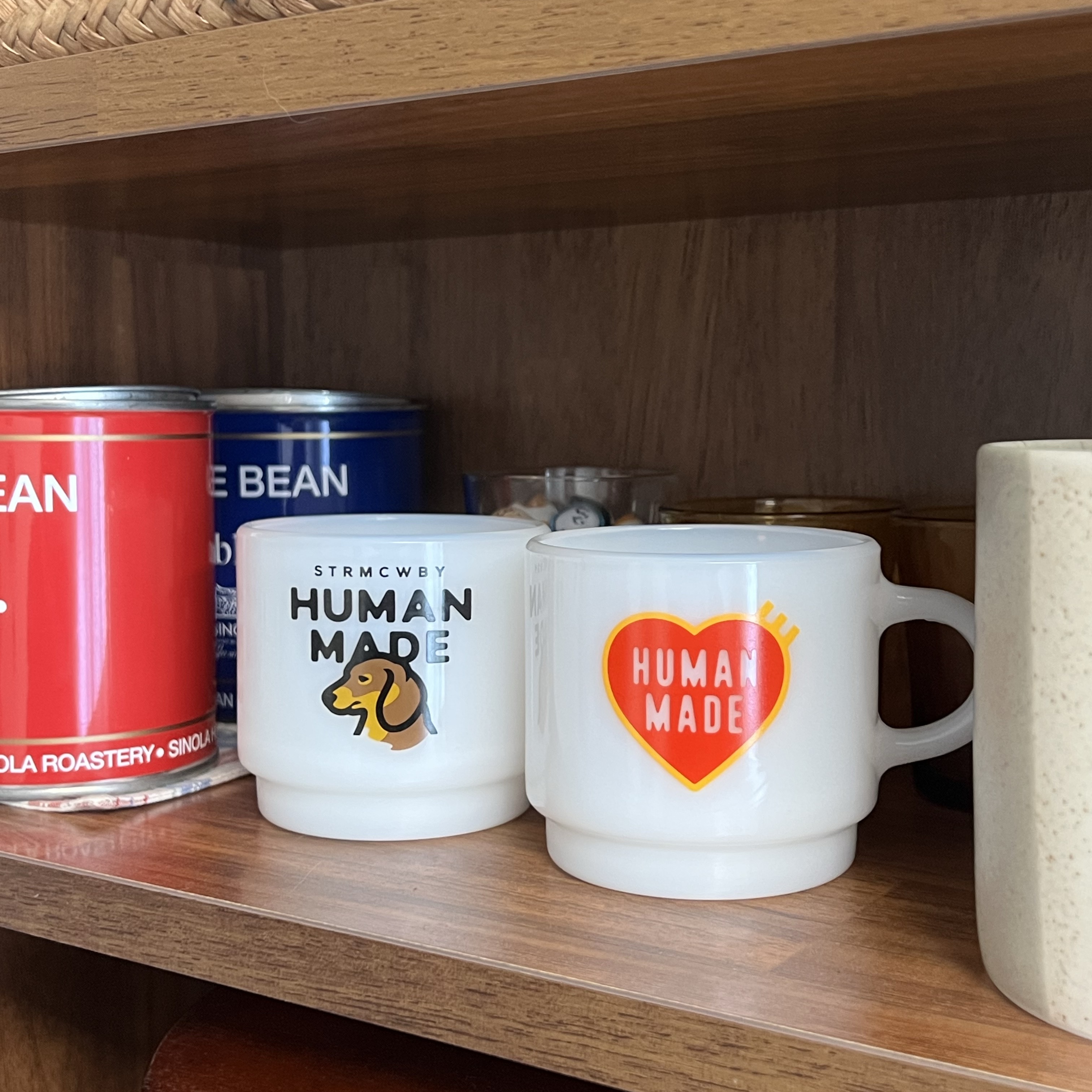 Human Made Dachs Glass Mug White 착용 스타일