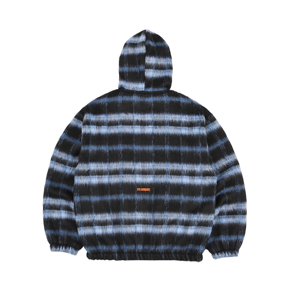 이알에스코 해어리 플레이드 후드 집업 블루(ersco Hairy Plaid Hoodie Zip Blue) - 2