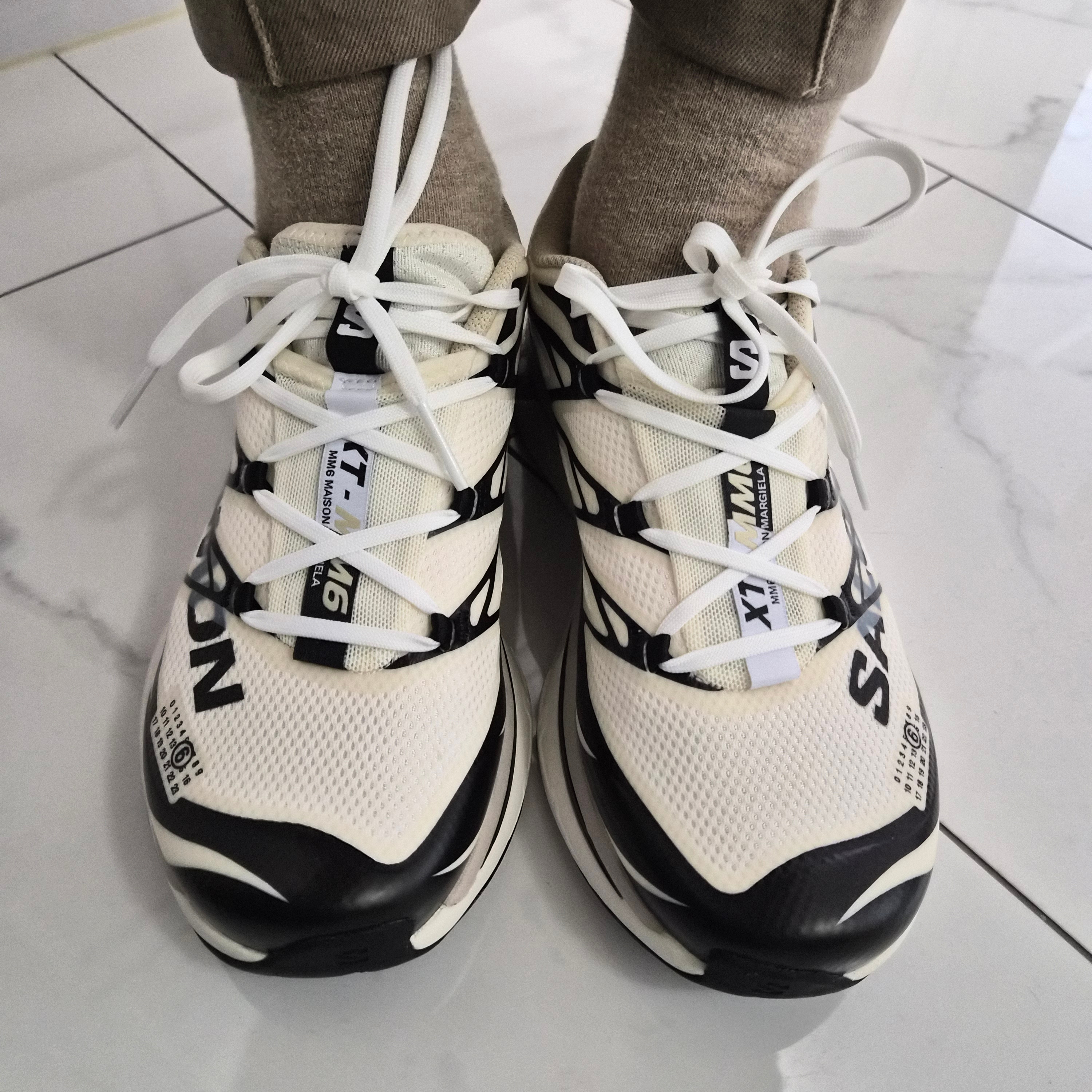 Salomon x MM6 Masion Margiela XT-MM6 Vanilla Ice Black 착용 스타일 - 1