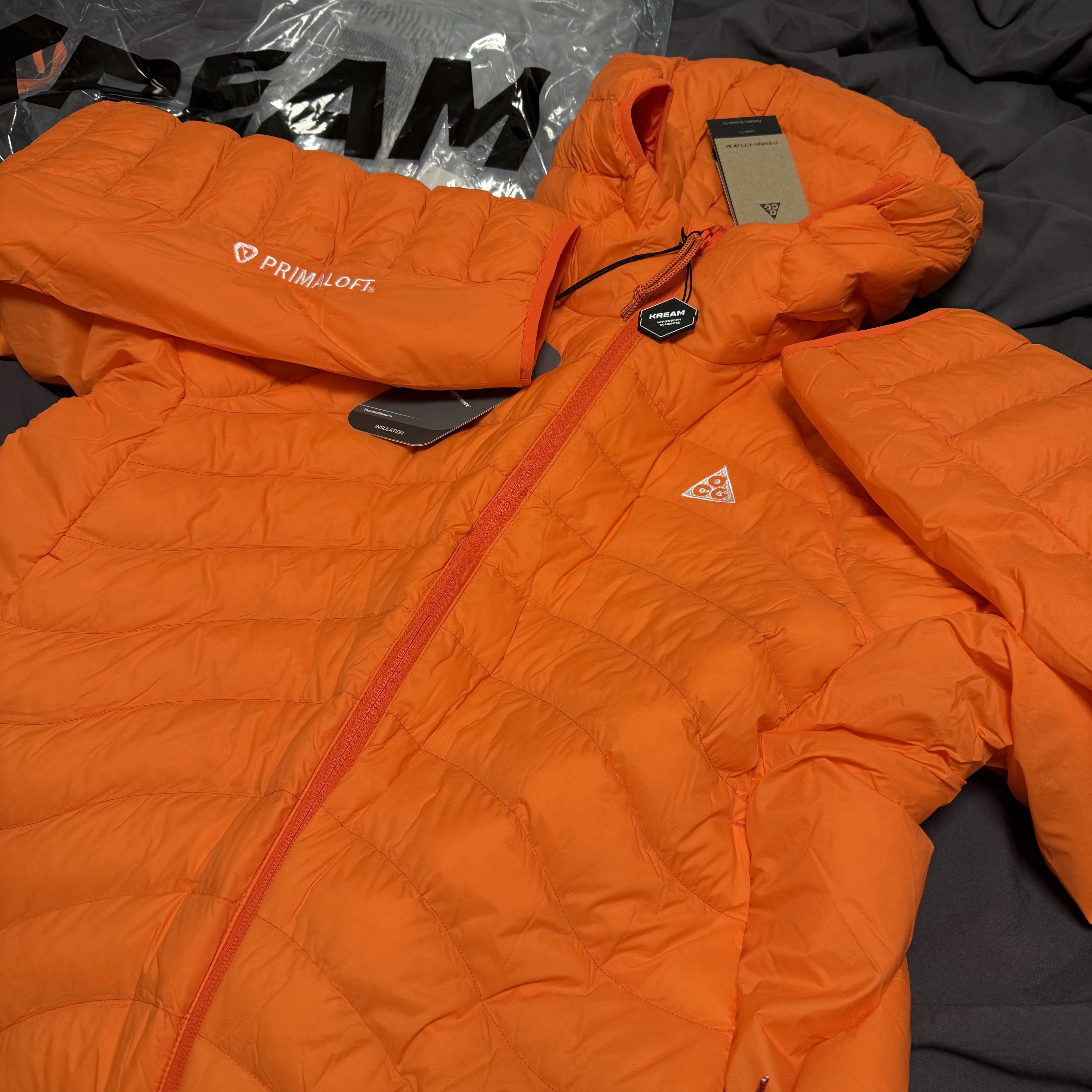 Nike ACG Lava Flow Therma-Fit ADV Jacket Safety Orange Summit White - Asia 착용 스타일