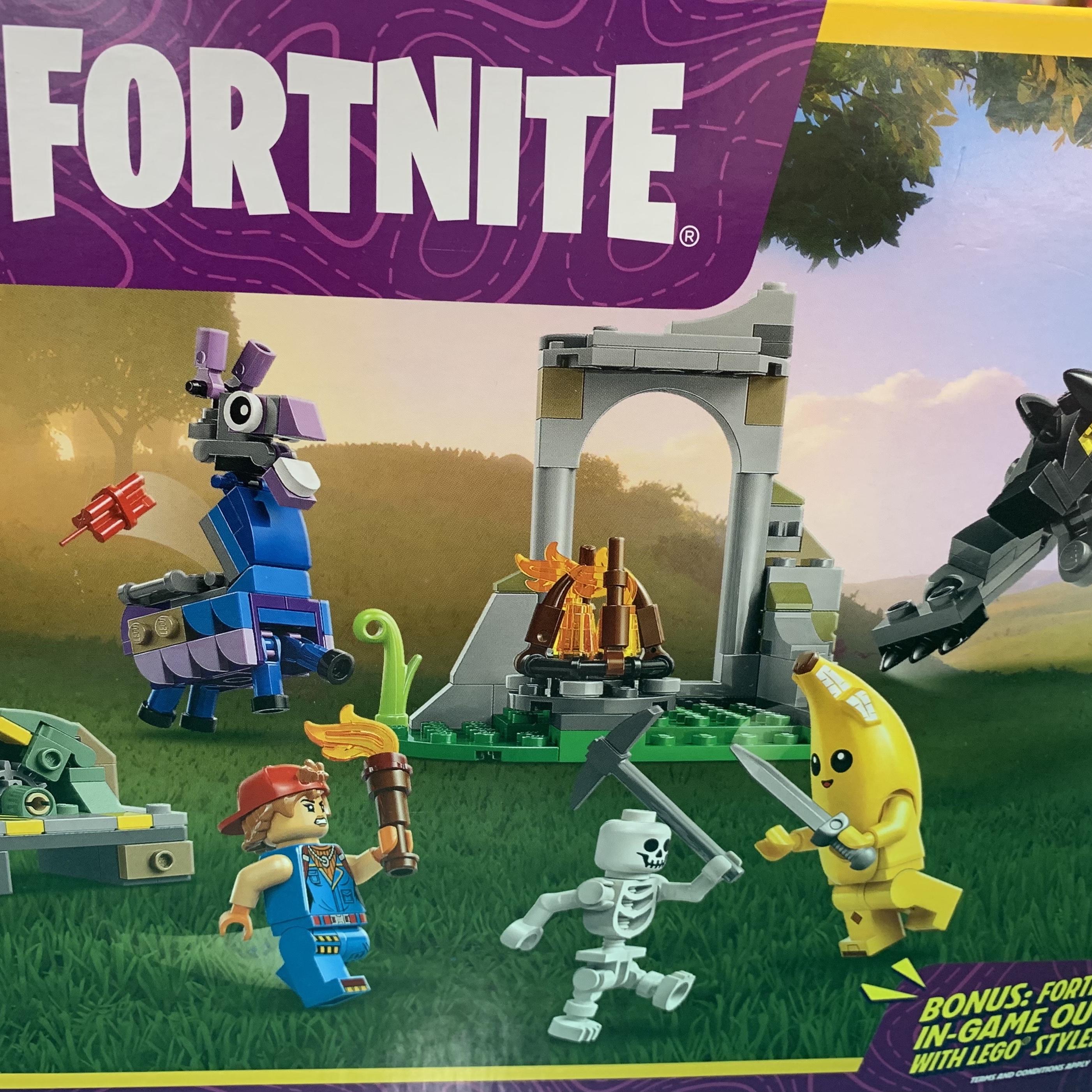 Lego Fortnite Peely & Sparkplug’s Camp 착용 스타일