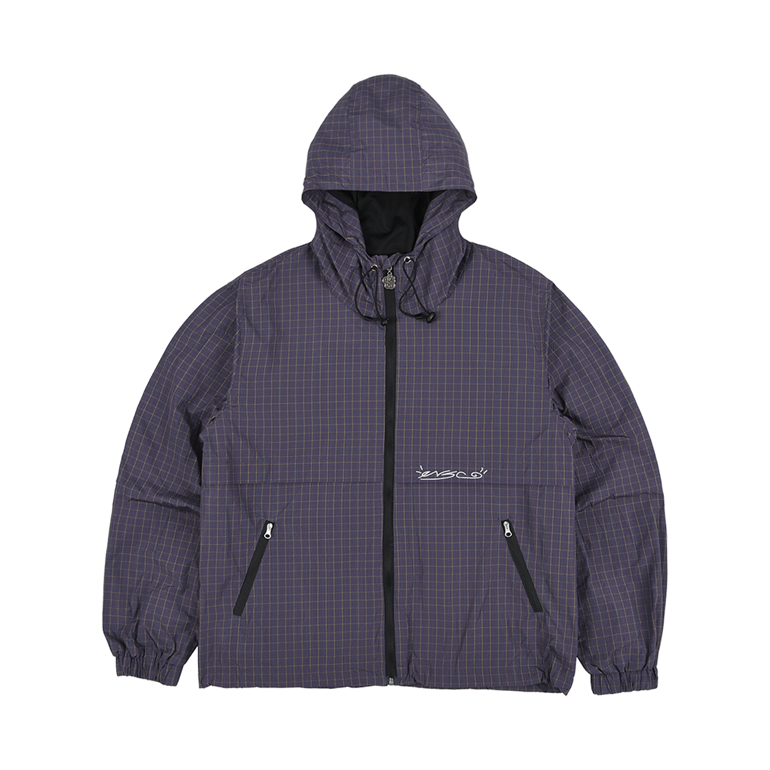 이알에스코 플레이드 집업 후드 자켓 퍼플(ersco Plaid Zip Hoodie Jacket Purple)