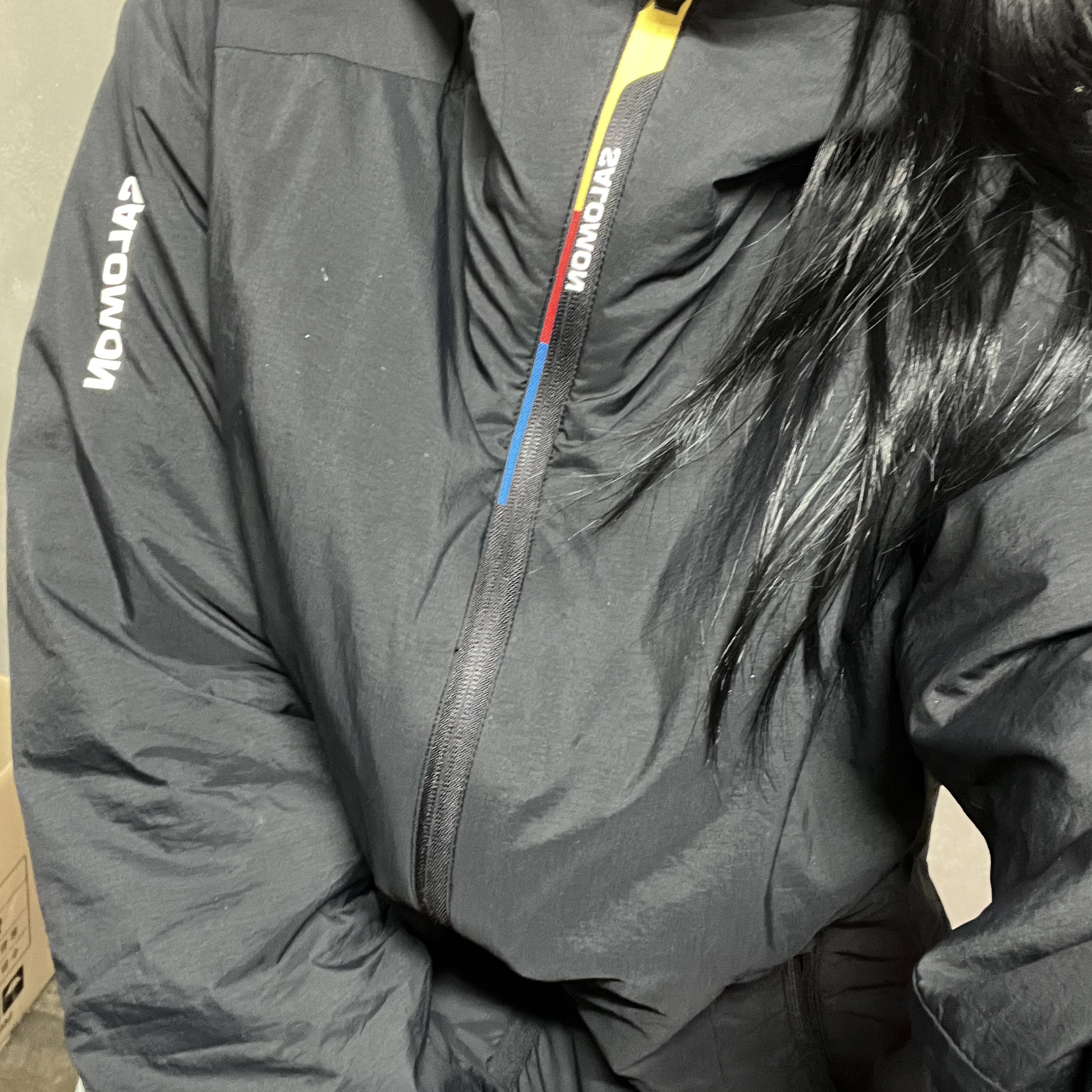 Salomon Modisay Padded Jacket Black 착용 스타일
