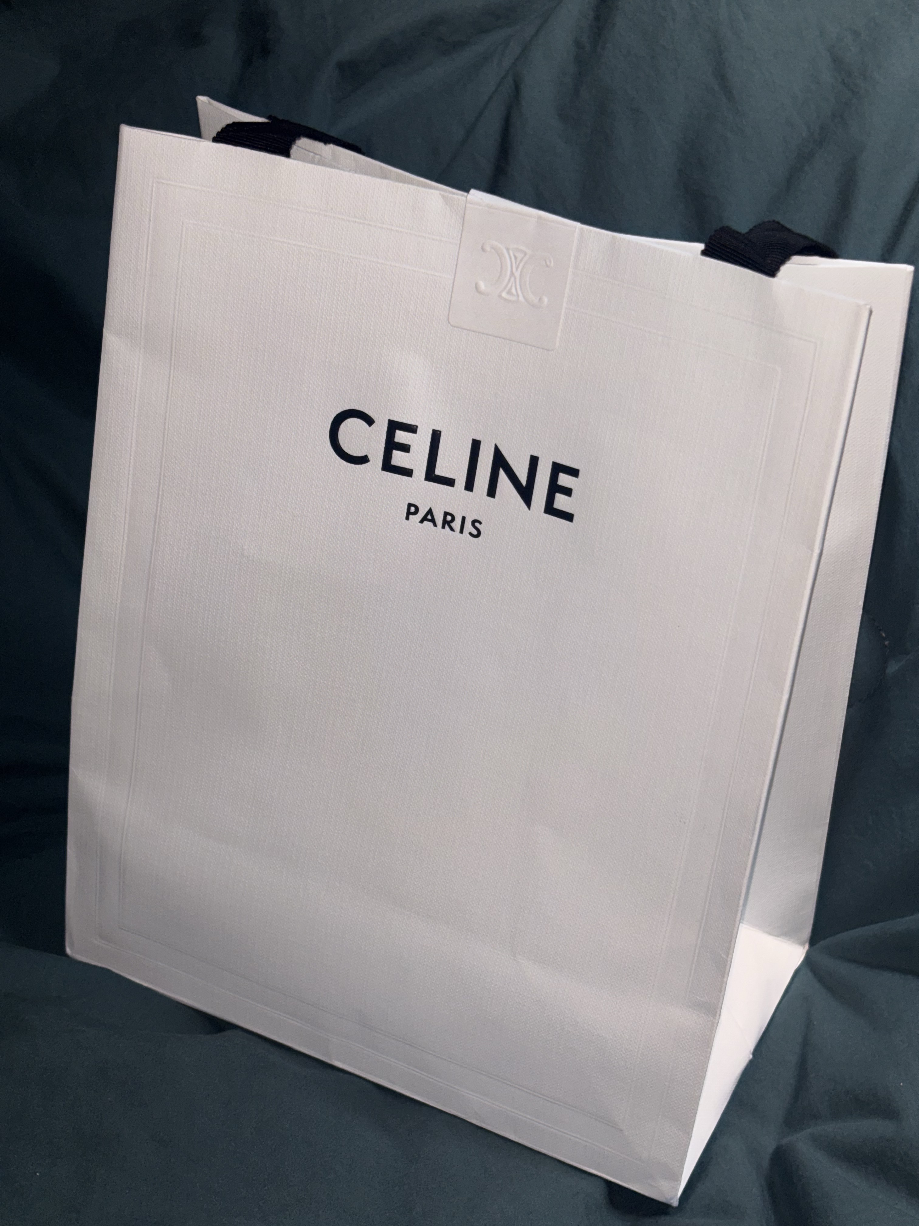 Celine Bi-Fold Card Holder in Shiny Calfskin Black 착용 스타일 - 3