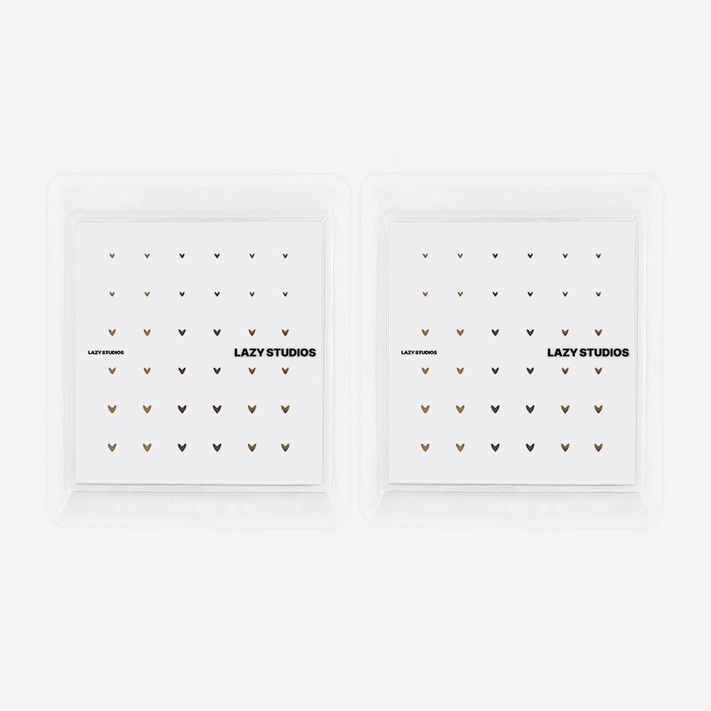 레이지스튜디오 베이지 스팟 하트 템포러리 타투 (2매)(Lazy Studios Beige Spot Hearts Temporary Tattoo (2ea))