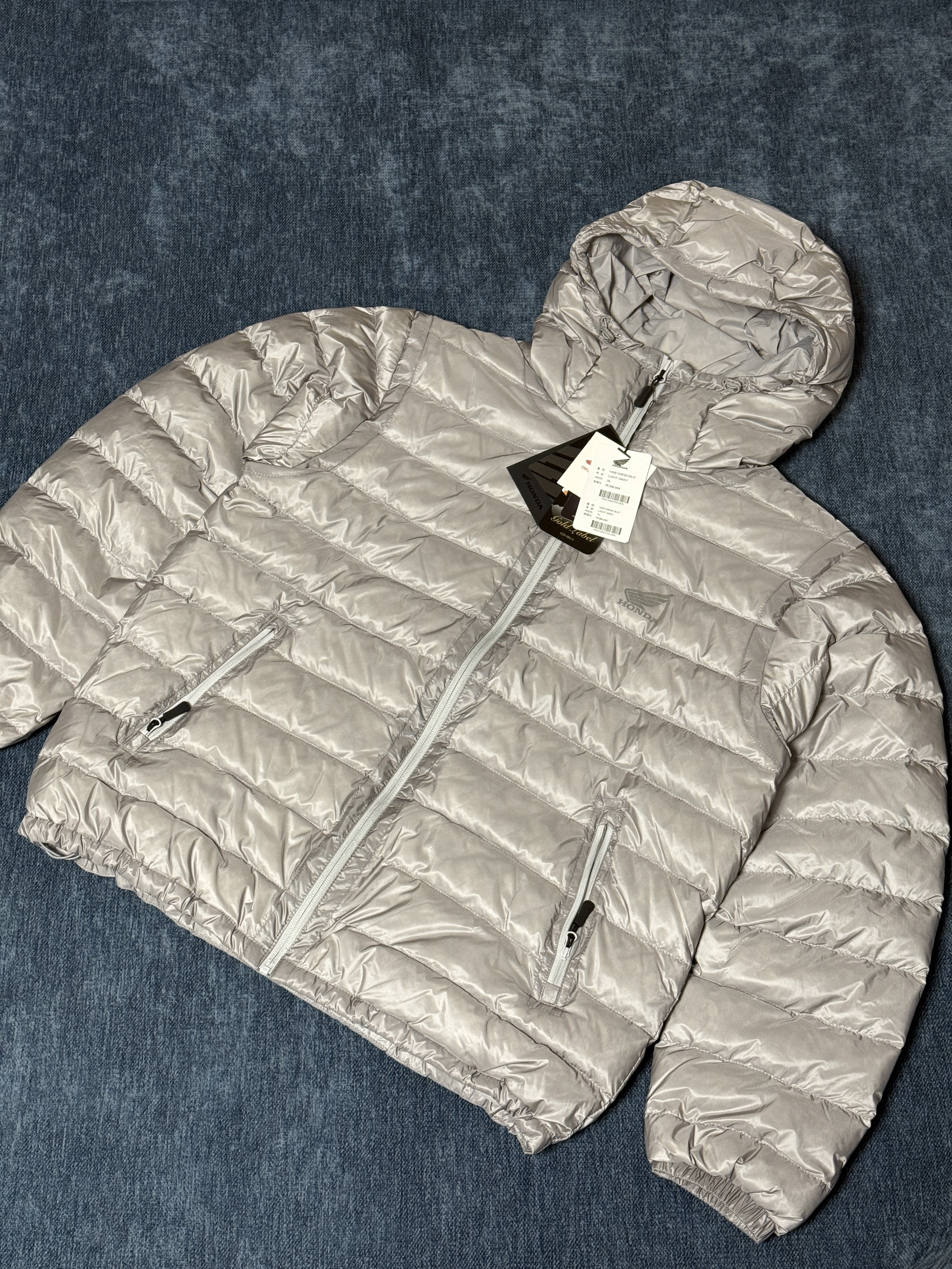 Honda H-Tech Storm Shield Parka Light Gray 착용 스타일 - 3