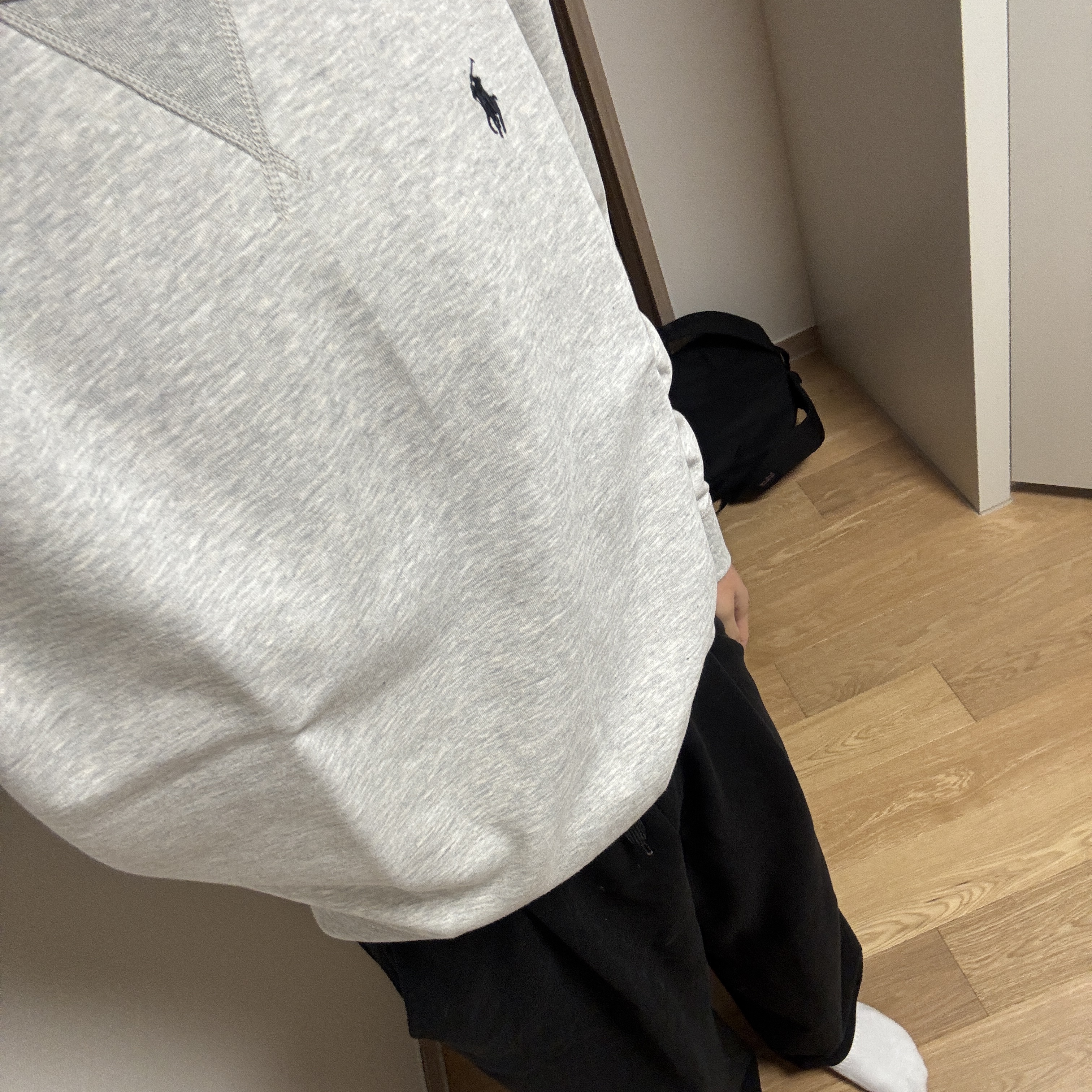 Polo Ralph Lauren Double Knit Sweatshirt Light Sport Heather 착용 스타일