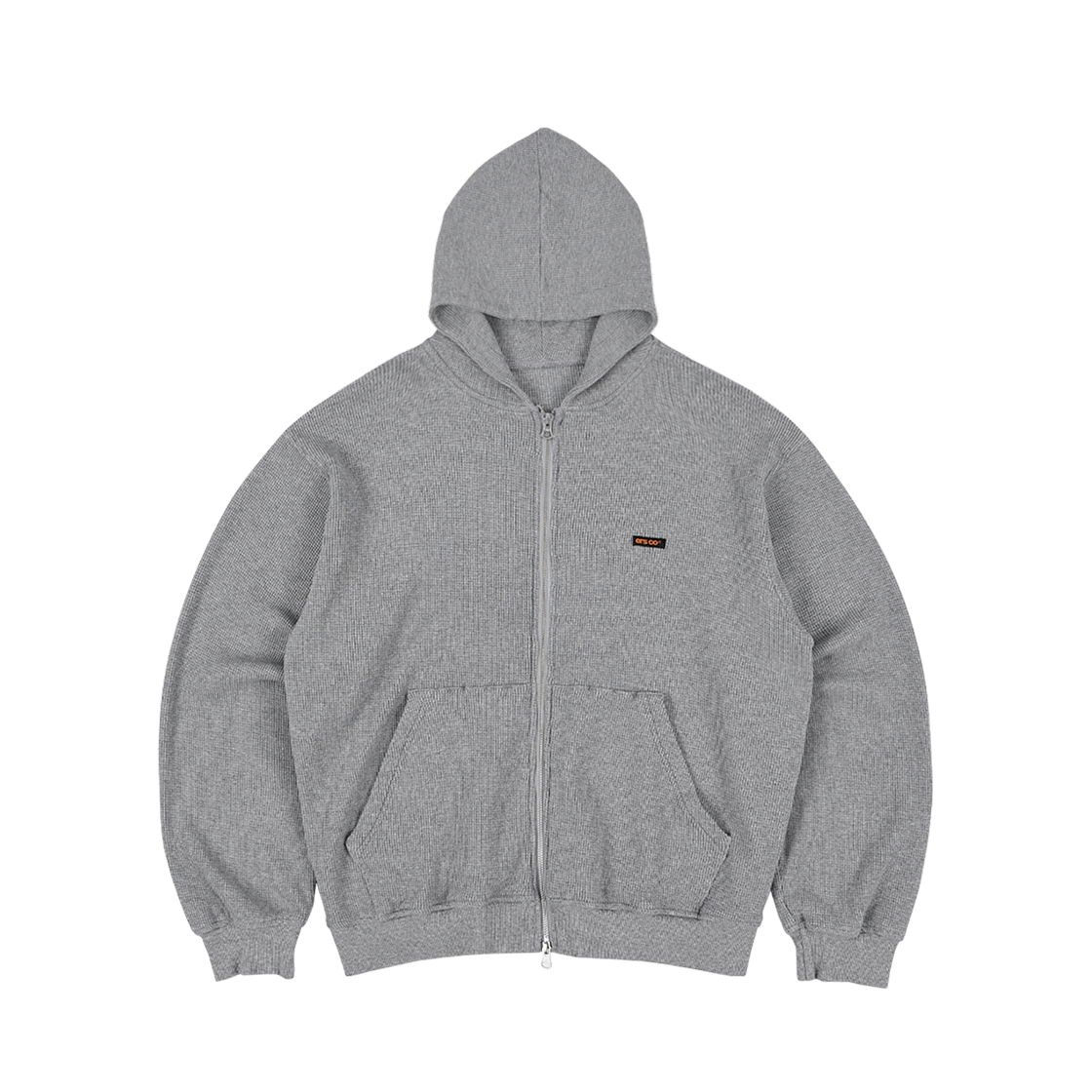 이알에스코 와플 후드 집업 멜란지 그레이(ersco Waffle Hoodie Zip Melange Gray)