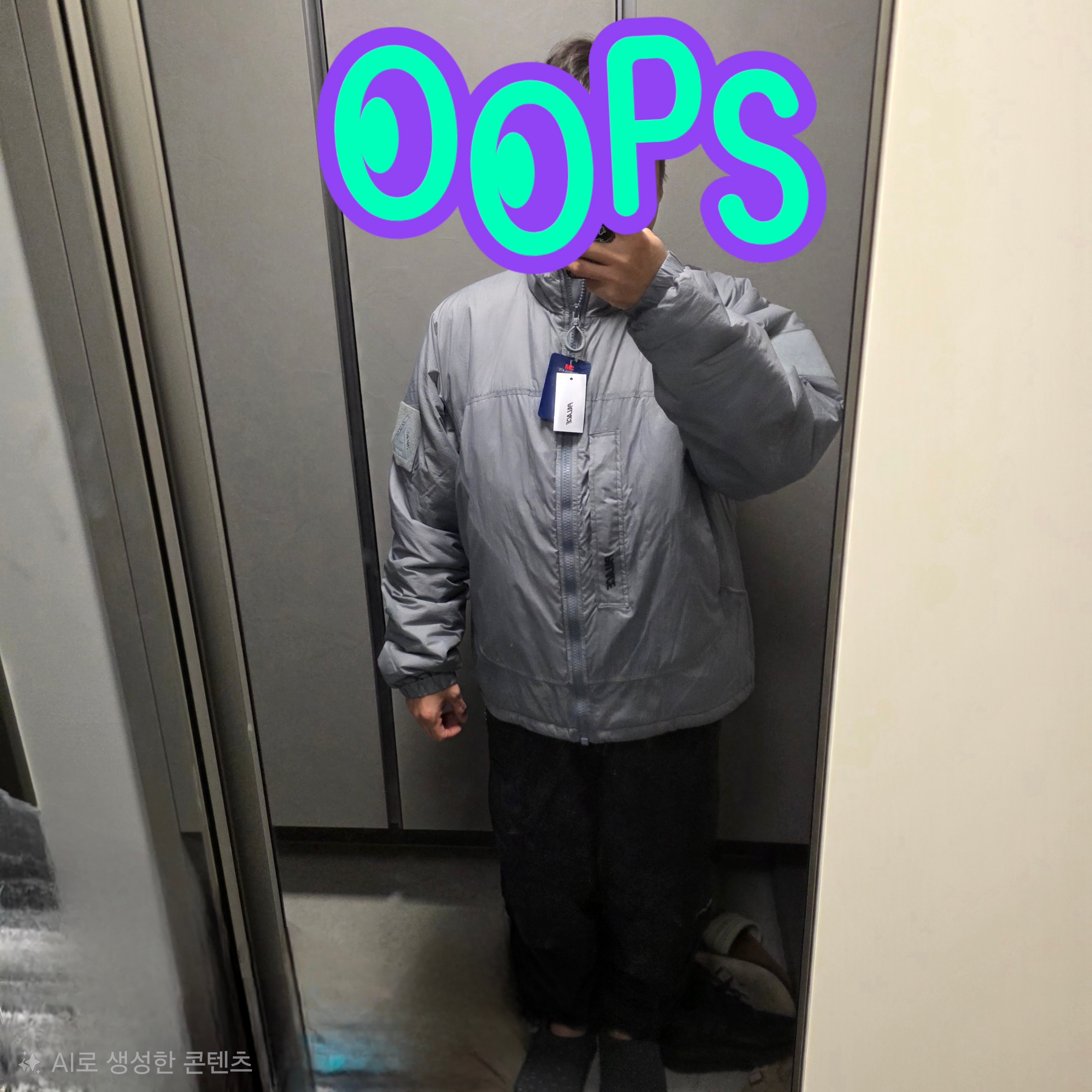 YESEYESEE Staff Trek Pants Black, Palace Soft Jacket Slate - 25SS 착용 스타일 - 2