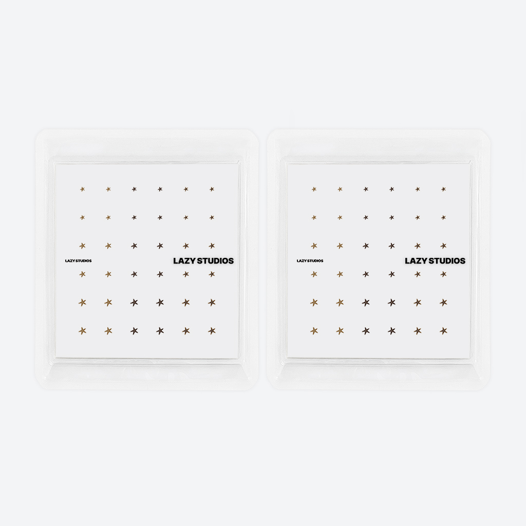 레이지스튜디오 베이지 스팟 별 템포러리 타투 (2매)(Lazy Studios Beige Spot Stars Temporary Tattoo (2ea))