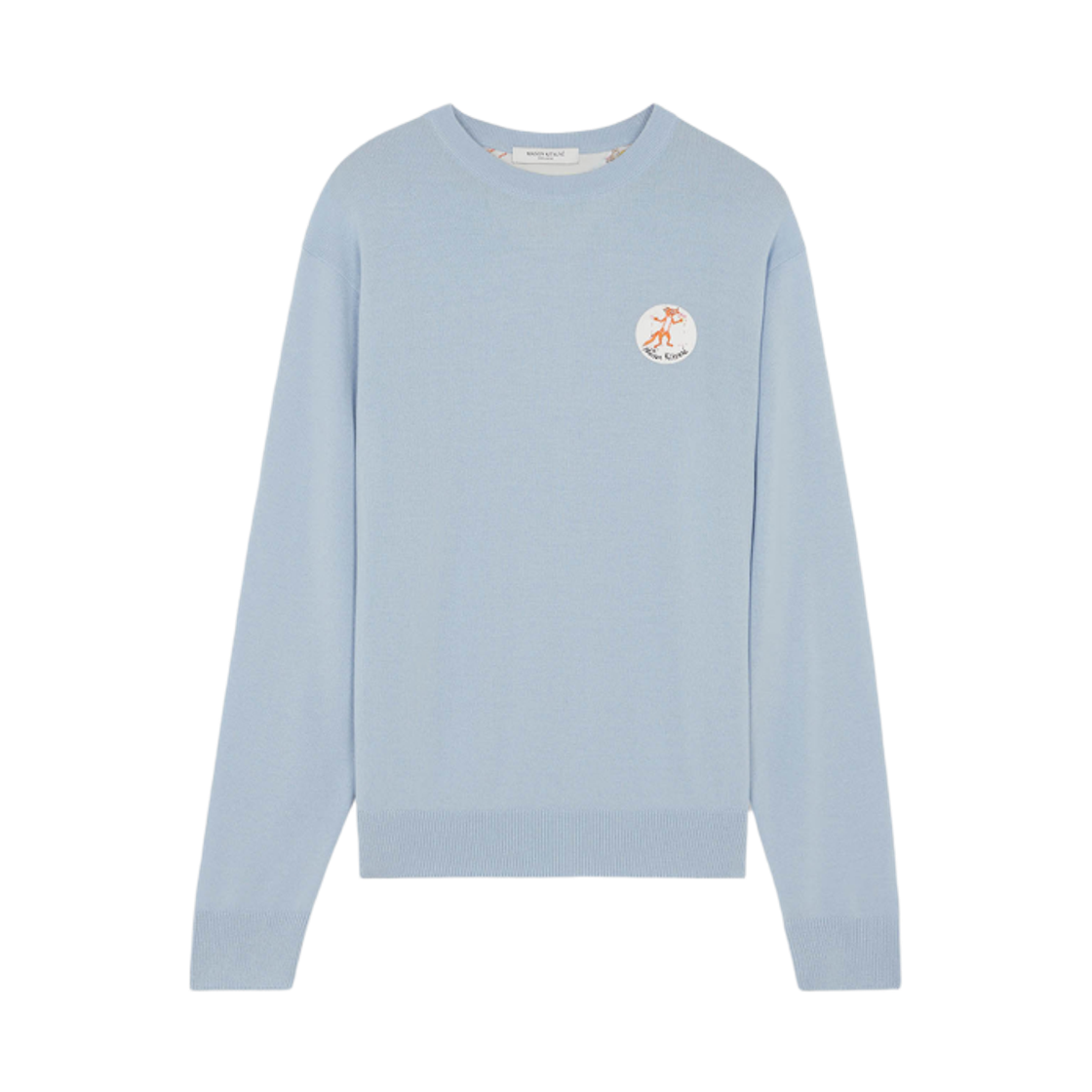 메종 키츠네 x 올림피아 르 탱 플라워 폭스 패치 울 니트 라이트 블루(Maison Kitsune x Olympia Le Tan Flower Fox Patch Wool Knit Light Blue) - 1