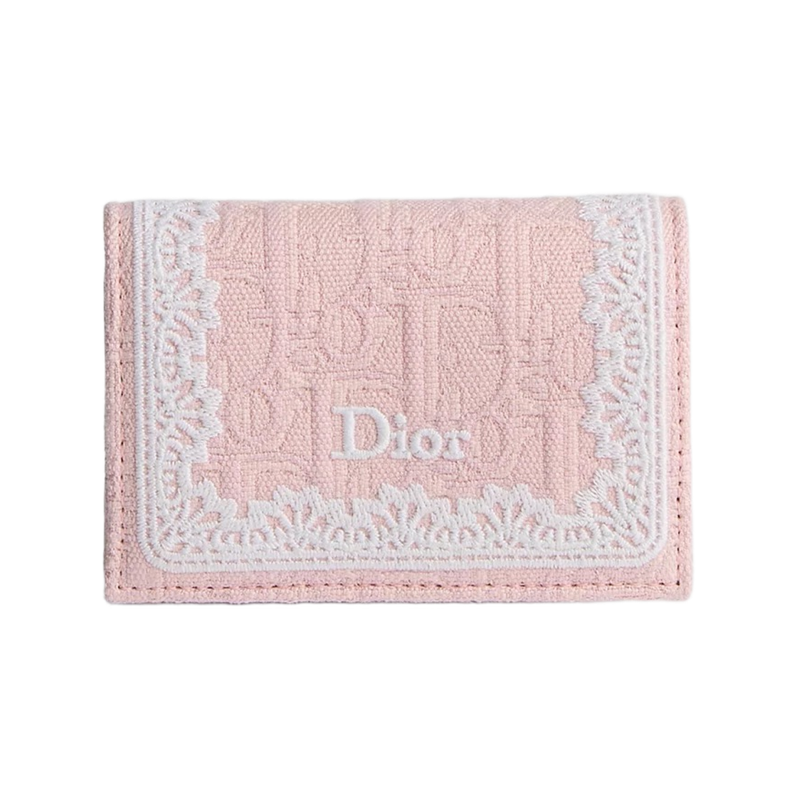 디올 오블리크 글라이신 월렛 디올 오블리크 자카드 앤 레이스 핑크 에크루(Dior Oblique Glycine Wallet Dior Oblique Jacquard And Lace Pink Ecru)