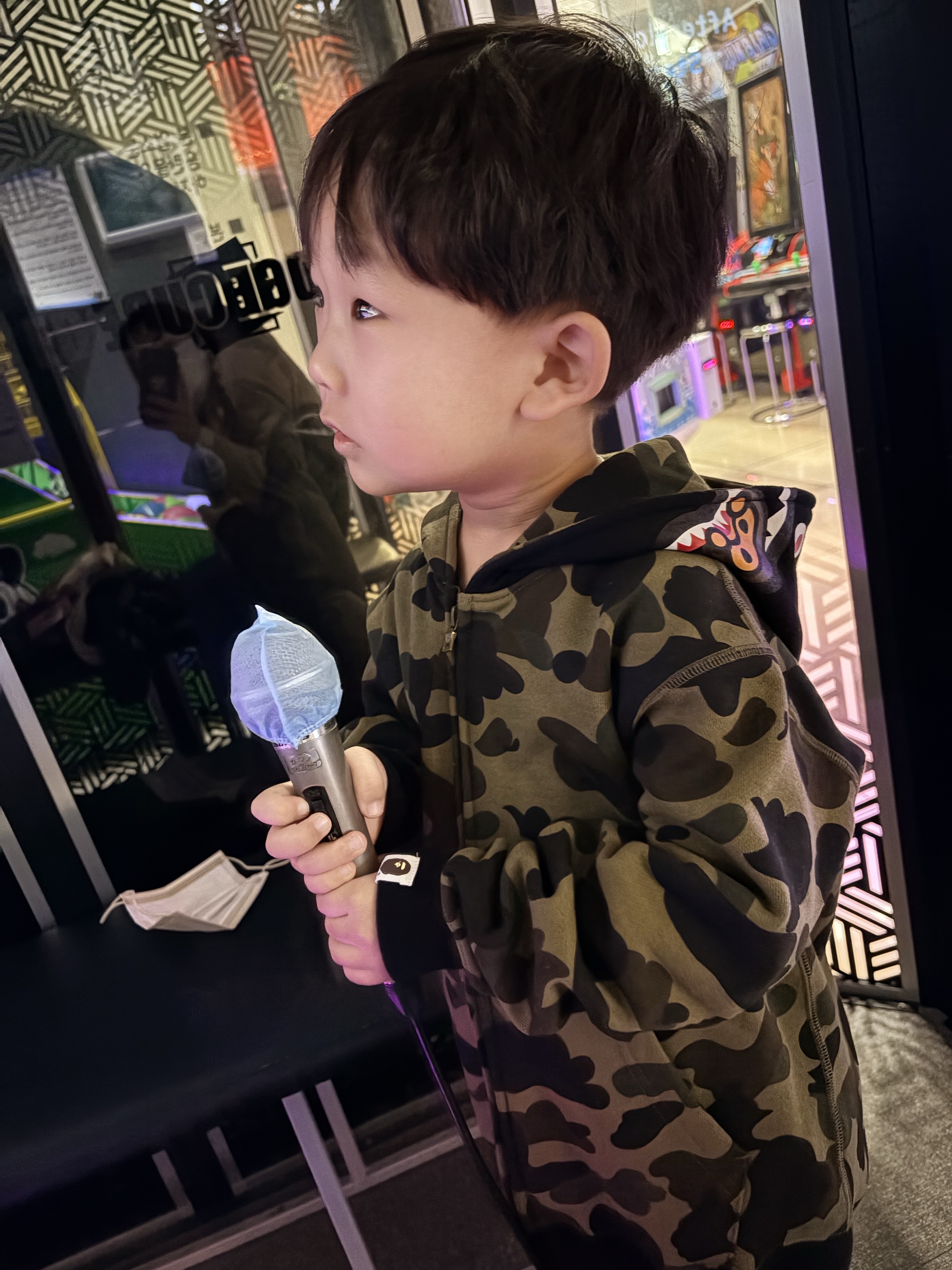 (Kids) BAPE 1st Camo Milo Shark Zip Hoodie Green, (Kids) The North Face 1996 Eco Nuptse Down Jacket Real Black ์ฐฉ์ฉ ์คํ์ผ - 2