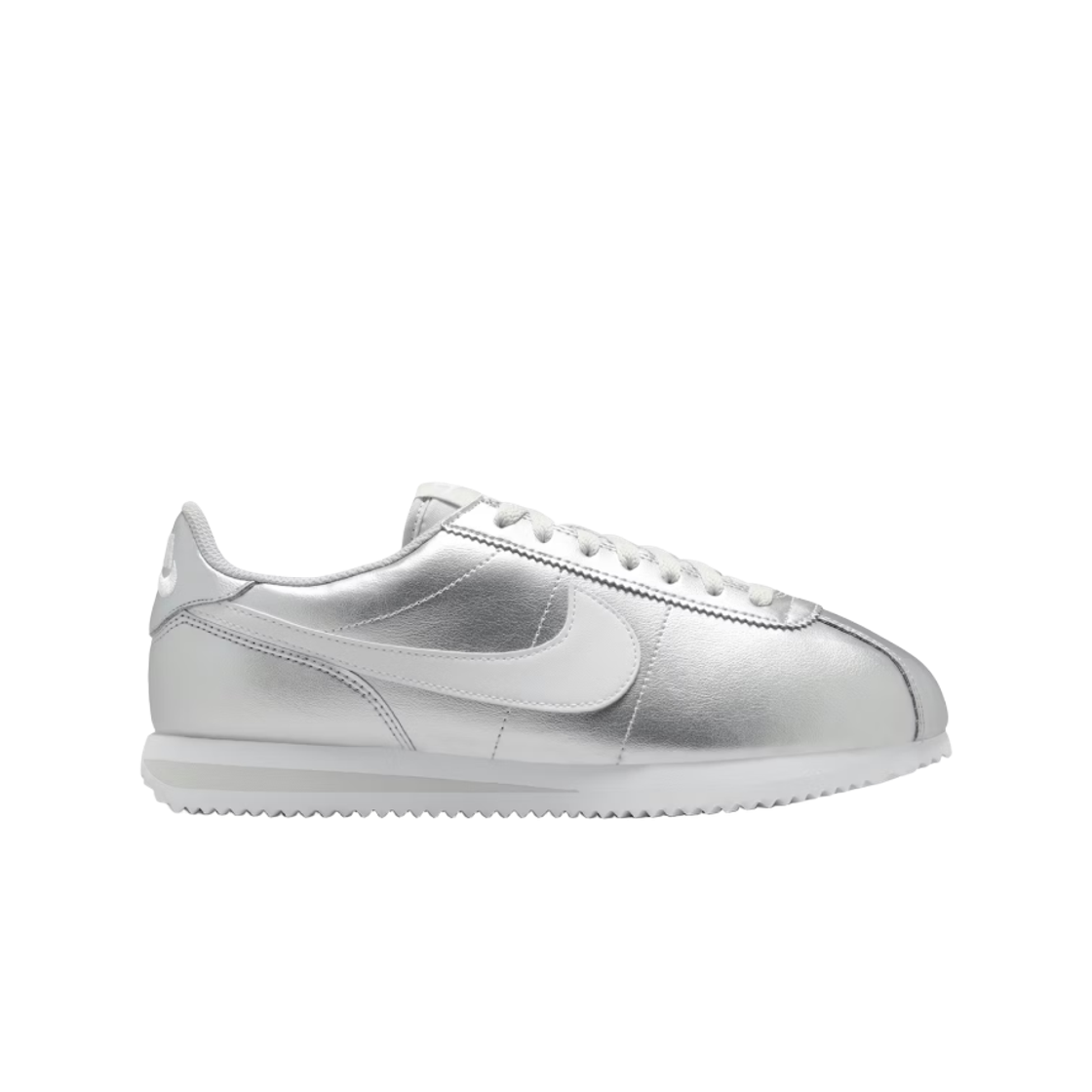 (W) 나이키 코르테즈 메탈릭 실버 그레이 포그((W) Nike Cortez Metallic Silver Grey Fog) - 1