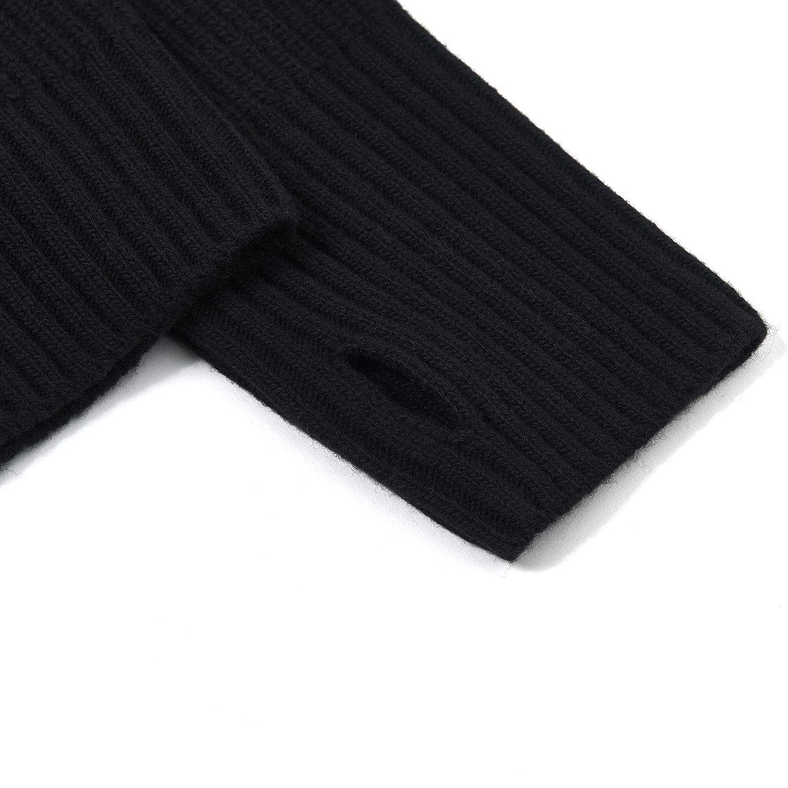 토니웩 슈퍼 파인 메리노 울 플래킷 집업 니트 블랙(Tonywack Super Fine Merino Wool Placket Zip Up Knit Black) - 4