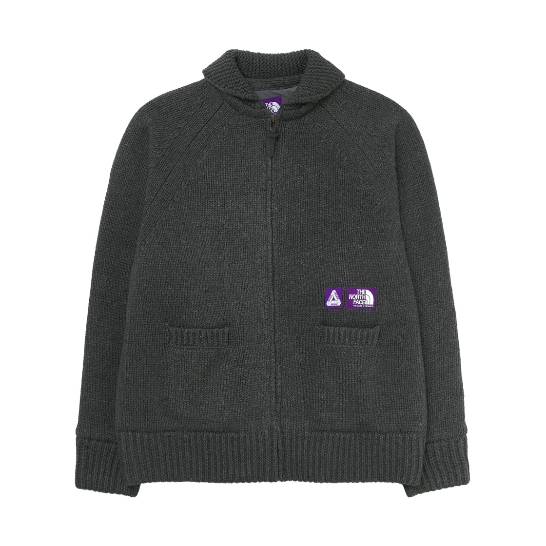 - Palace x The North Face Purple Label Windstopper Field Knit Asphalt Gray - 25FW