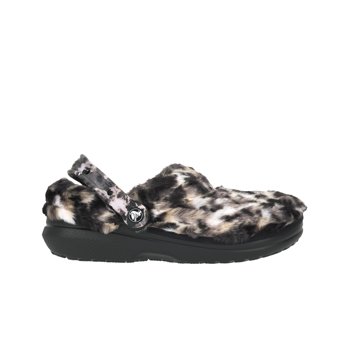 크록스 클래식 퍼 슈어 클로그 블랙 멀티(Crocs Classic Fur Sure Clog Black Multi)