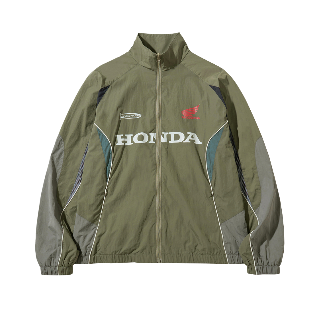 HGS1JK301SKH Honda Track Zip Up Jacket Khaki