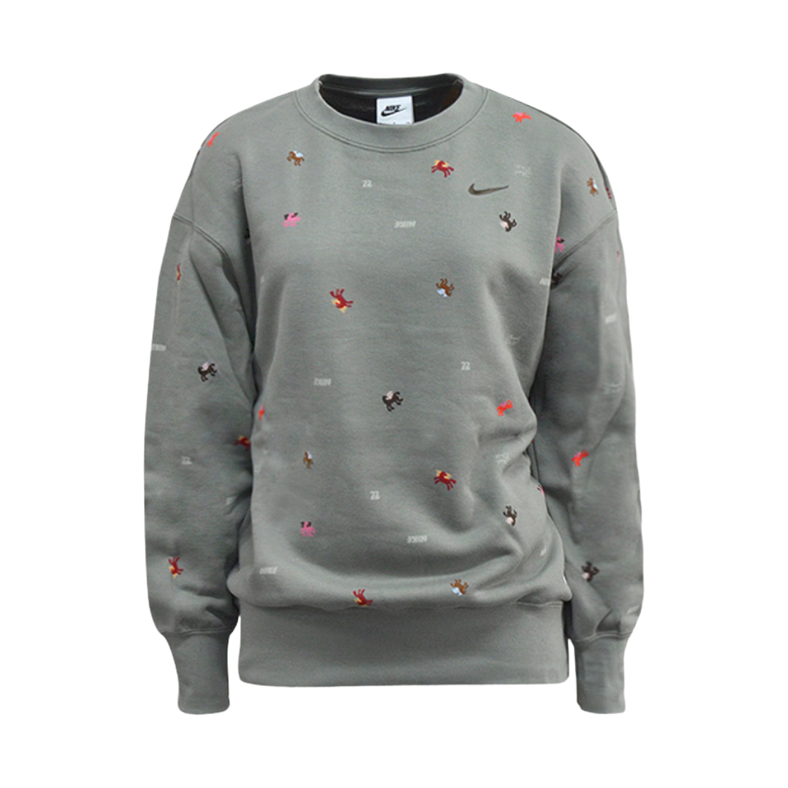 IQ3825-276 (W) Nike NSW Year of the Horse Oversized Crewneck Sweatshirt Neutral Olive (IQ3825-276)