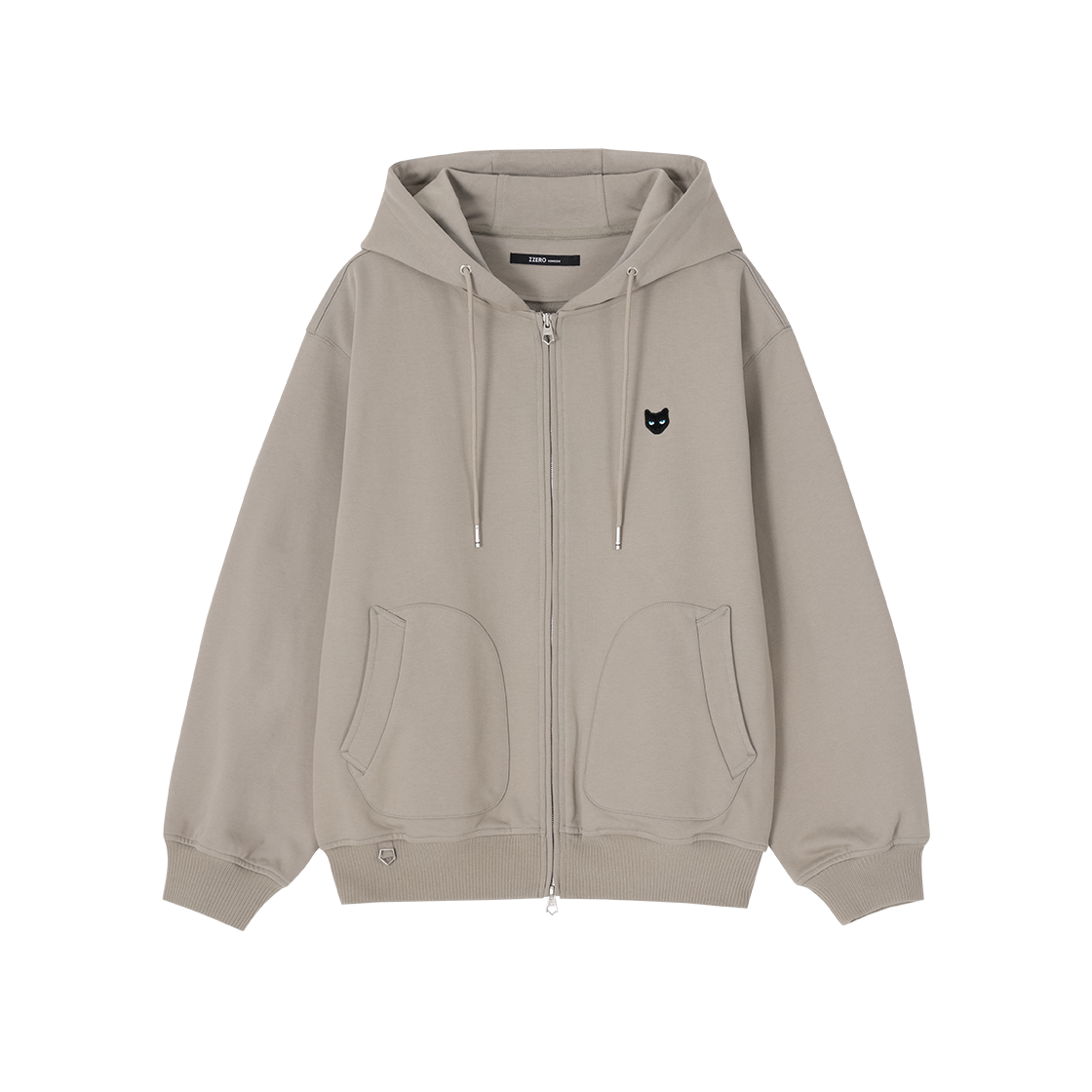 SI2TS807AB SONGZIO ZZERO Blue Eye Hood Zip Up Ash Beige