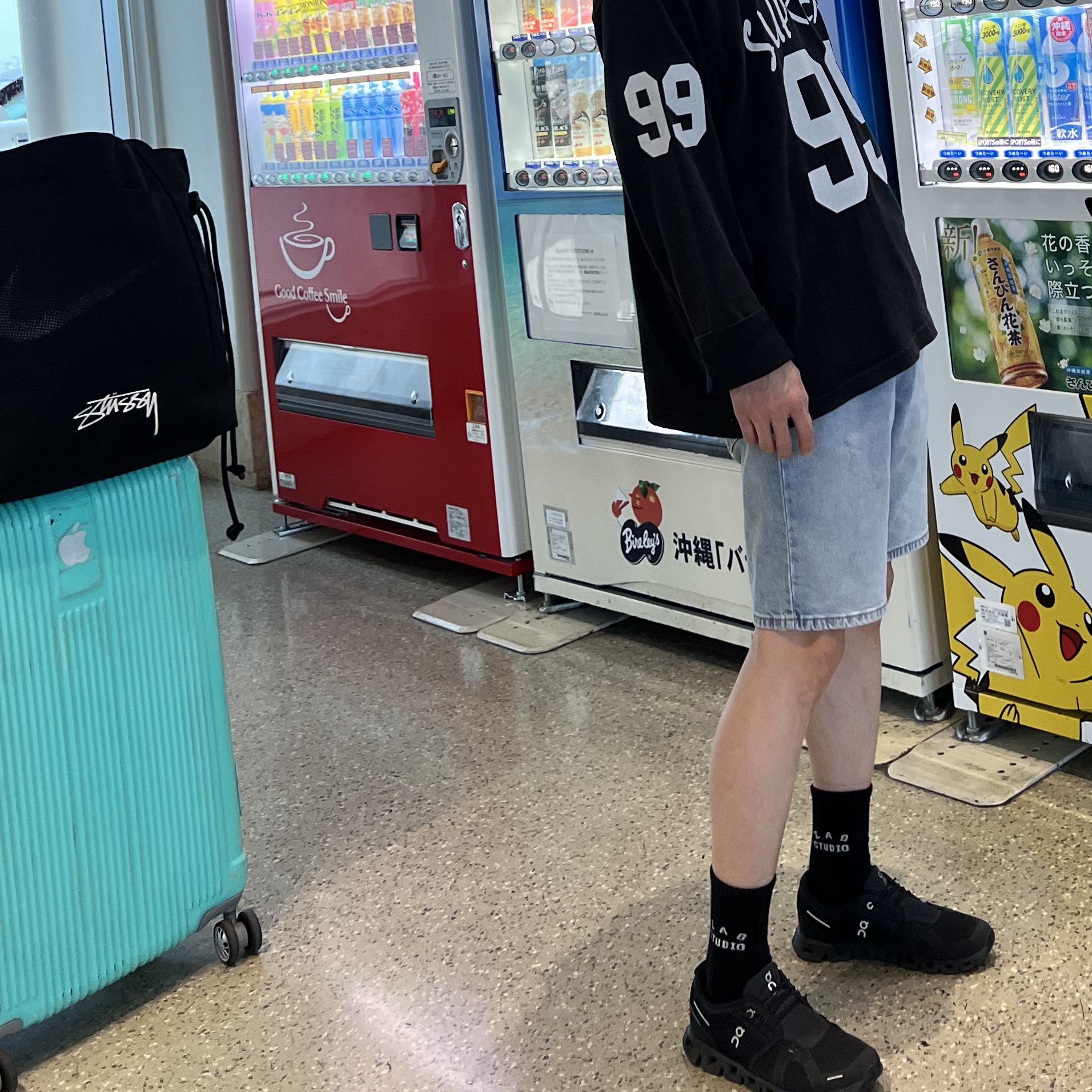 Nike x Stussy Tote Bag Black, Supreme 99 LS Football Top Black - 24SS 착용 스타일