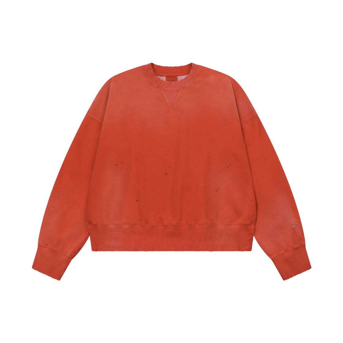 더가이즈 블랭크맨션 25FW 자이언츠 디스트레스드 스웨트 셔츠 레드(The Guys BLANKMANSION 25FW Giants Distressed Sweat Red)