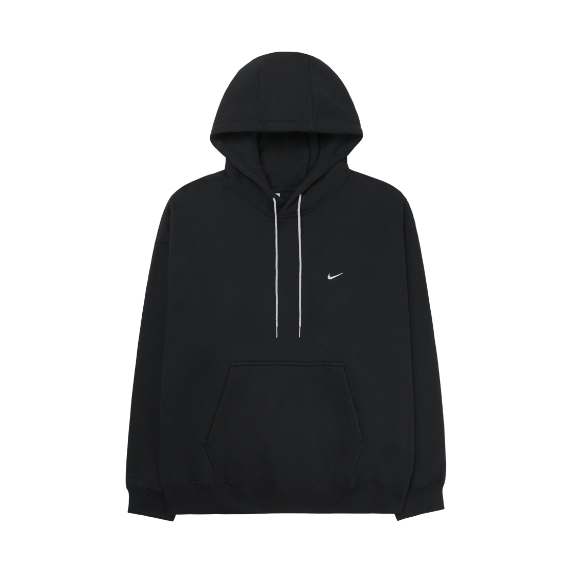 나이키 NRG 솔로 스우시 플리스 후드 블랙 화이트 - 아시아(Nike NRG Solo Swoosh Fleece Hoodie Black White - Asia)