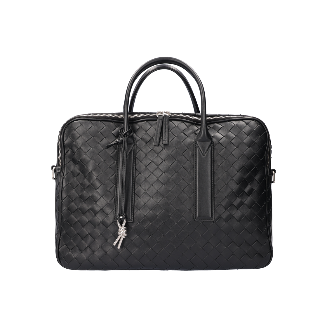 보테가 베네타 766361 겟어웨이 라지 브리프케이스 카프스킨 블랙(Bottega Veneta 766361 Getaway Large Briefcase in Black Calfskin)
