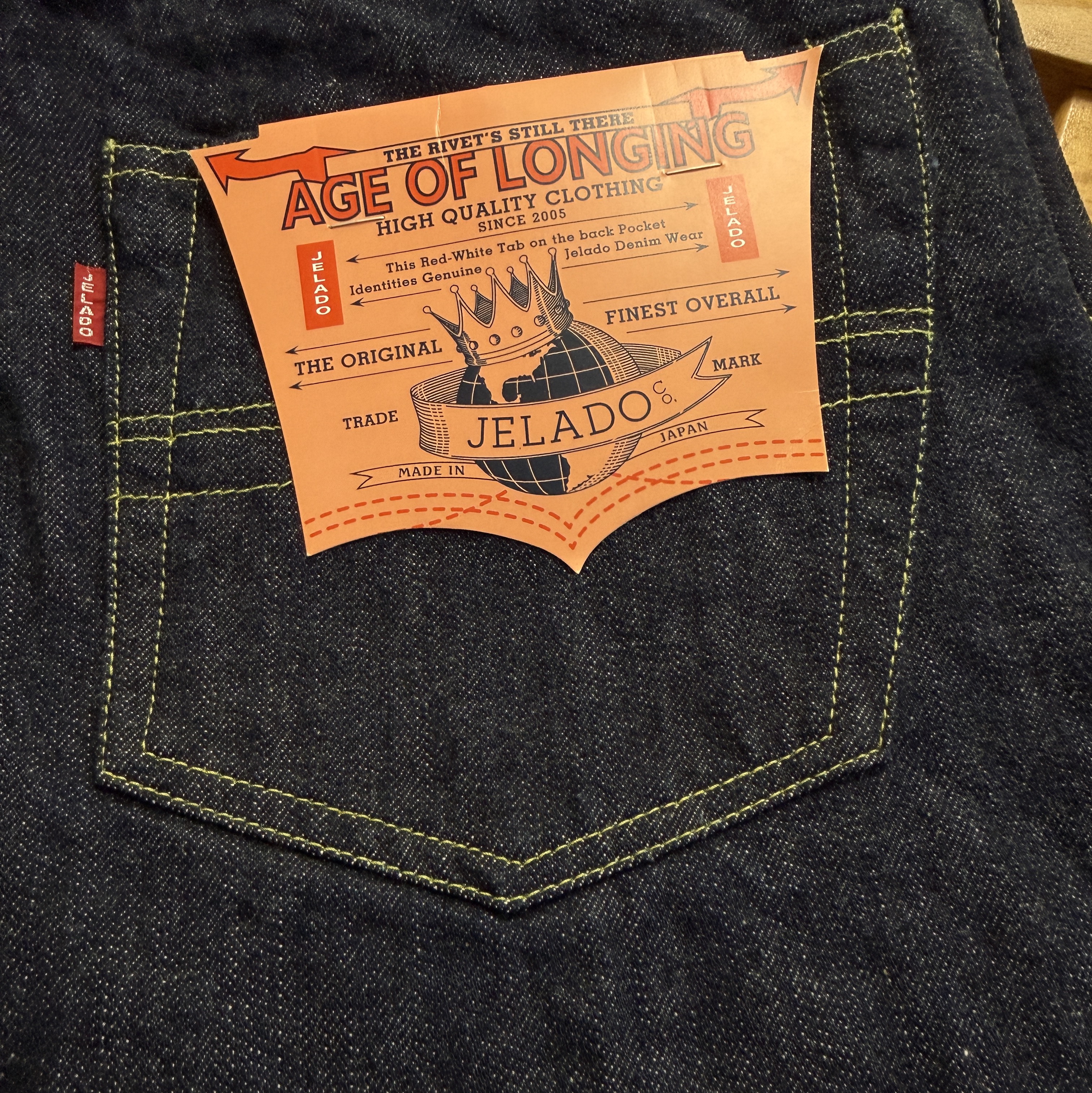 Jelado Age of Longing Black Tag 301EXX Denim Pants Indigo 착용 스타일
